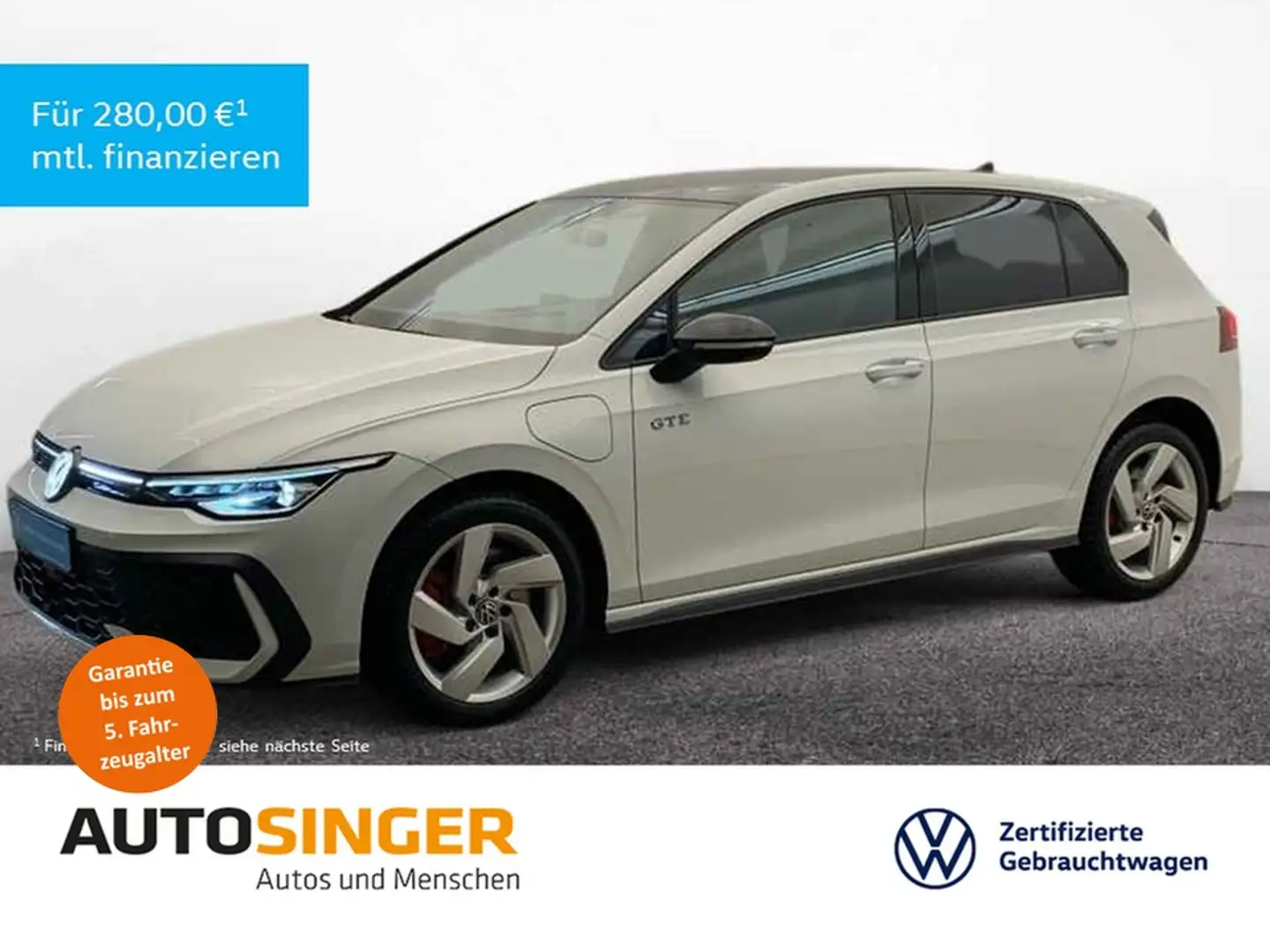 Volkswagen Golf GTE 1.5 TSI e-Hybrid DSG *LED*ACC*NAVI*360* Weiß - 1