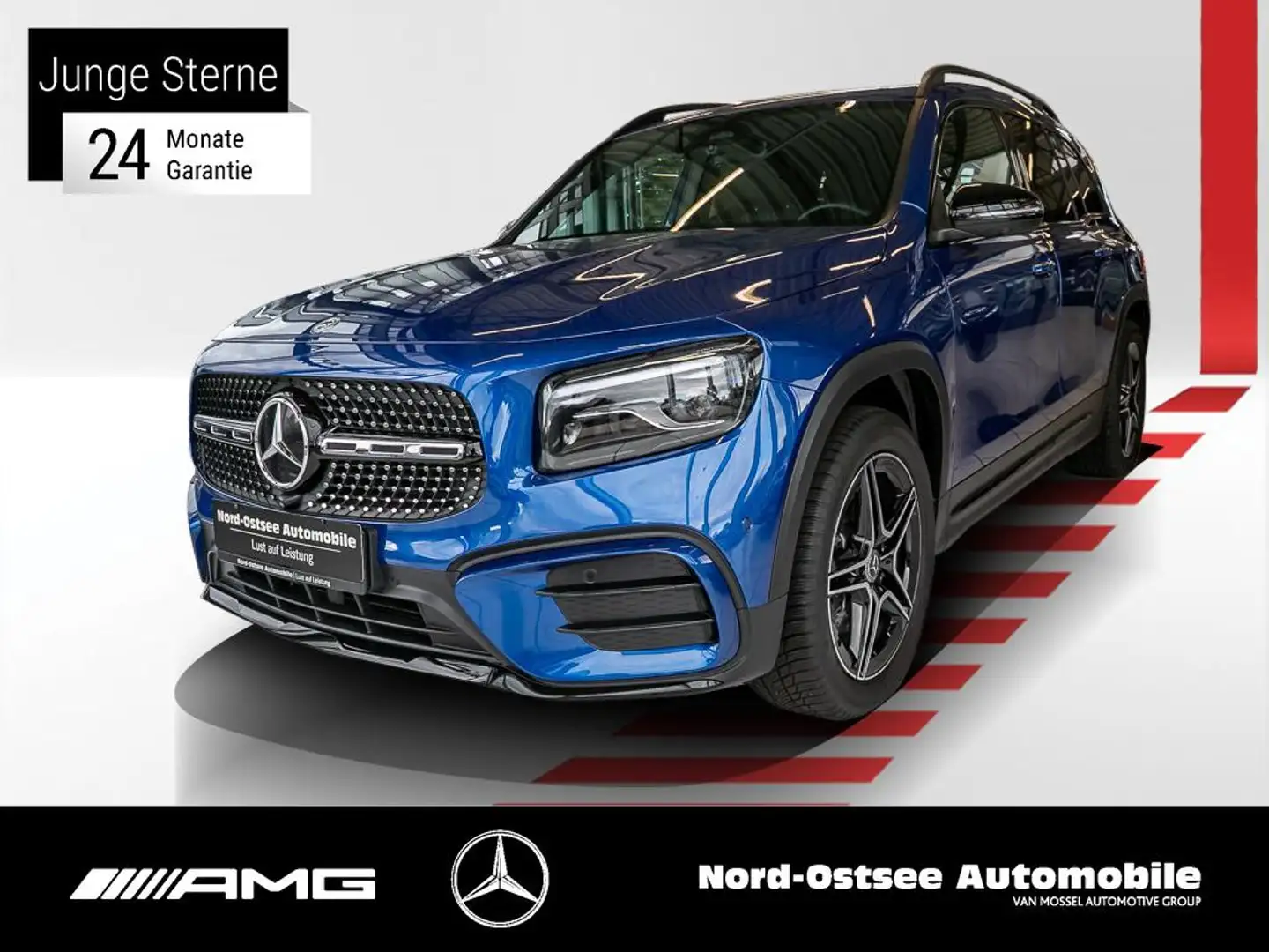 Mercedes-Benz GLB 200 AMG AHK MULTIBEAM SHZ NIGHT Bleu - 1
