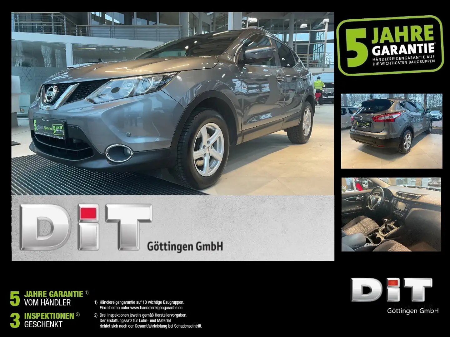 Nissan Qashqai 1.2 DIG-T N-Connecta Navi+SHZ+2xKlima+LM Gris - 1