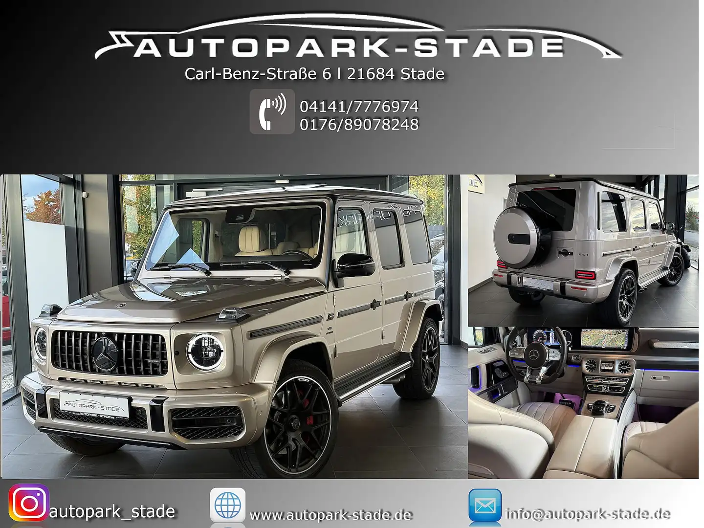 Mercedes-Benz G 63 AMG LED Wide 360 Massage SHD Garantie Szblf Beige - 1
