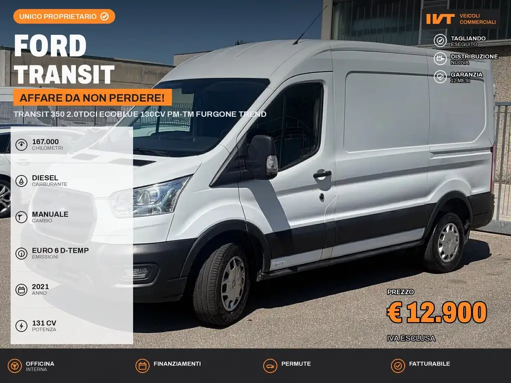 Ford Transit 2021 из Европы — купить под ключ