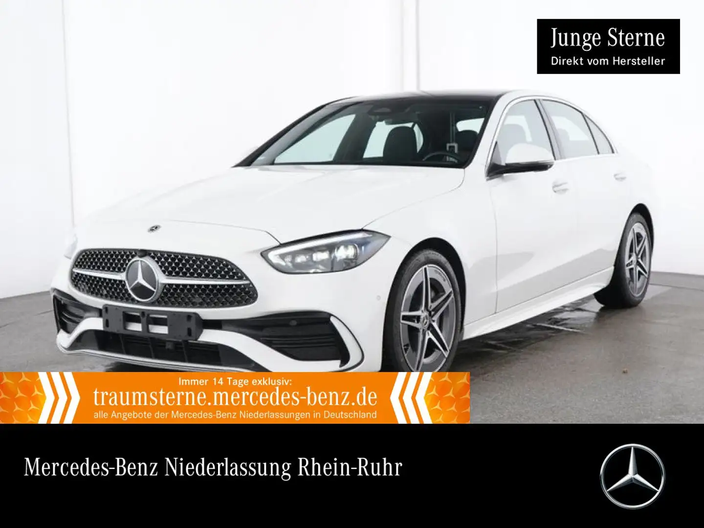Mercedes-Benz C 200 AMG+PANO+360+TOTW+KEYLESS+9G Weiß - 1