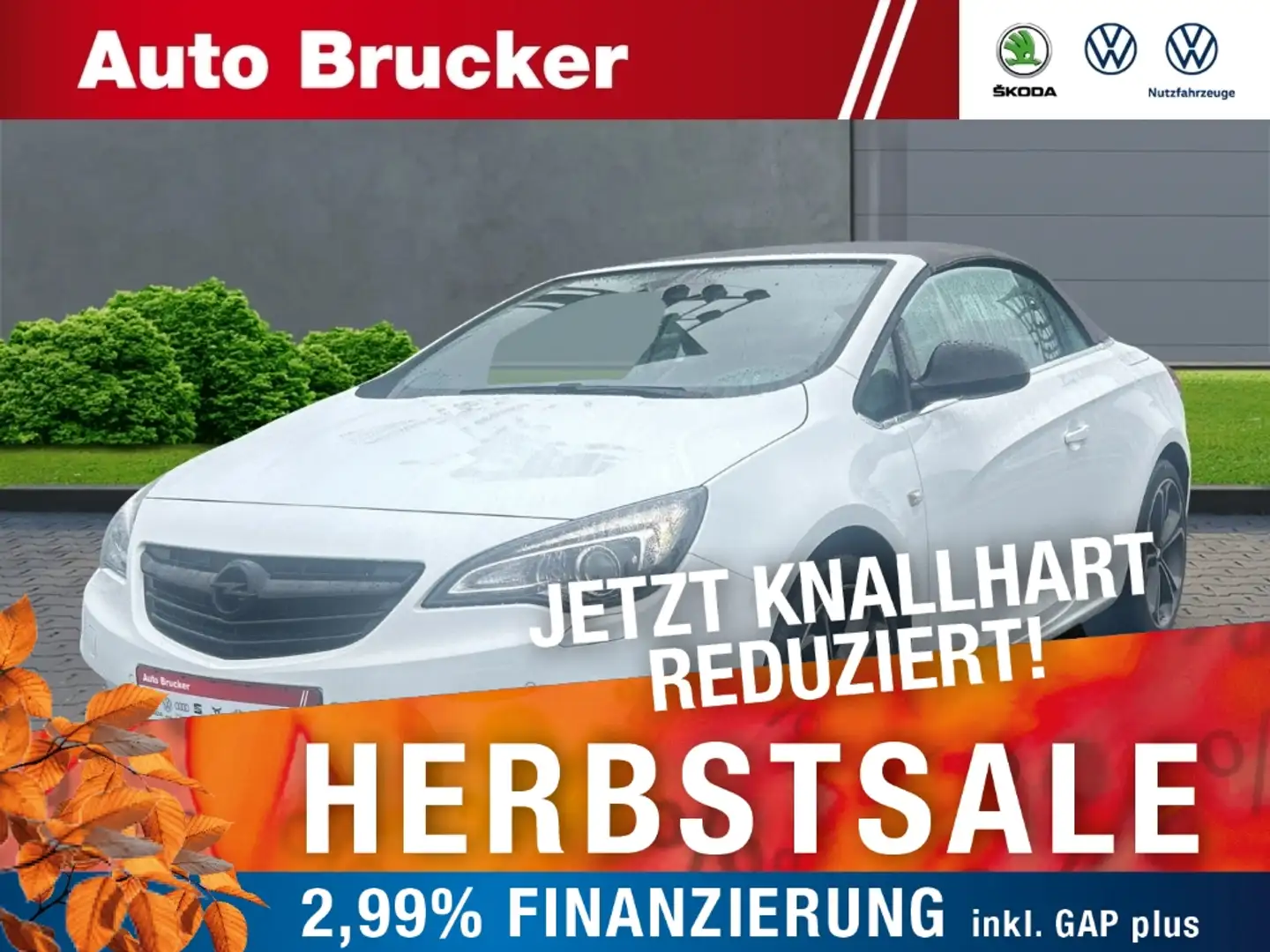 Opel Cascada Ultimate 1.6 Turbo+Bi-Xenon+2-Zonen-Klima+Navi+SHZ Wit - 1