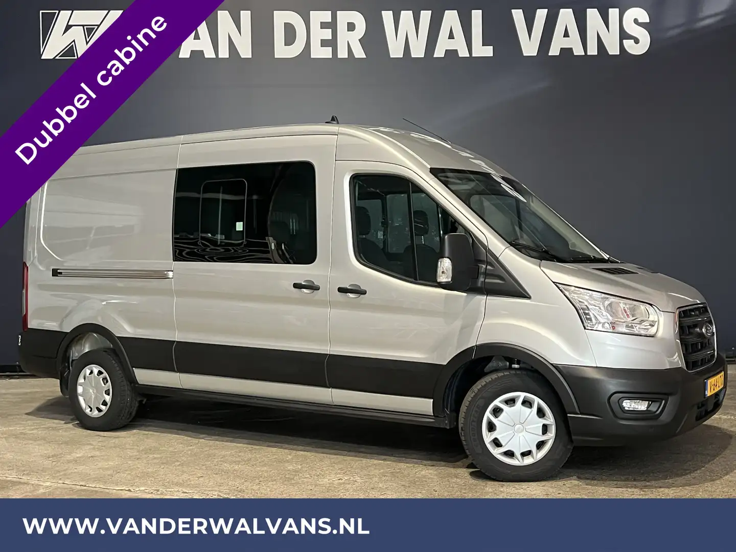 Ford Transit 2.0 TDCI 131pk L3H2 Dubbele Cabine Euro6 Airco | 6 Wit - 1