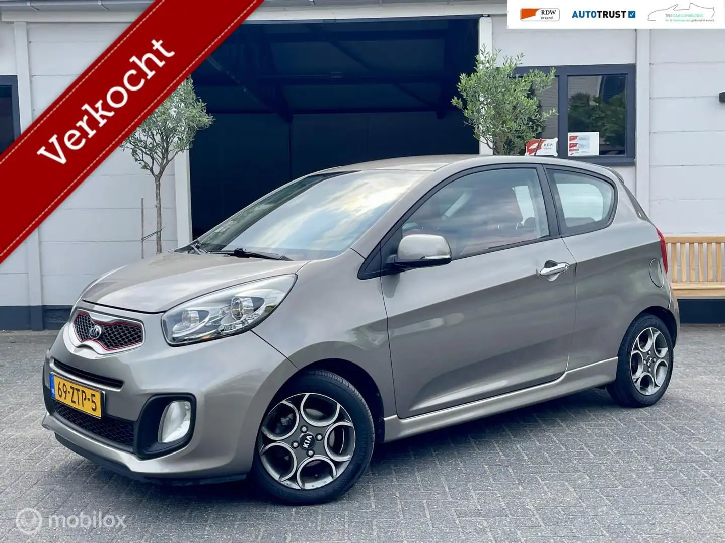 Kia Picanto 1.0 CVVT ISG|RIJKLAAR|LEER|2E EIG|PDC|LMV|GARANT Grijs - 1