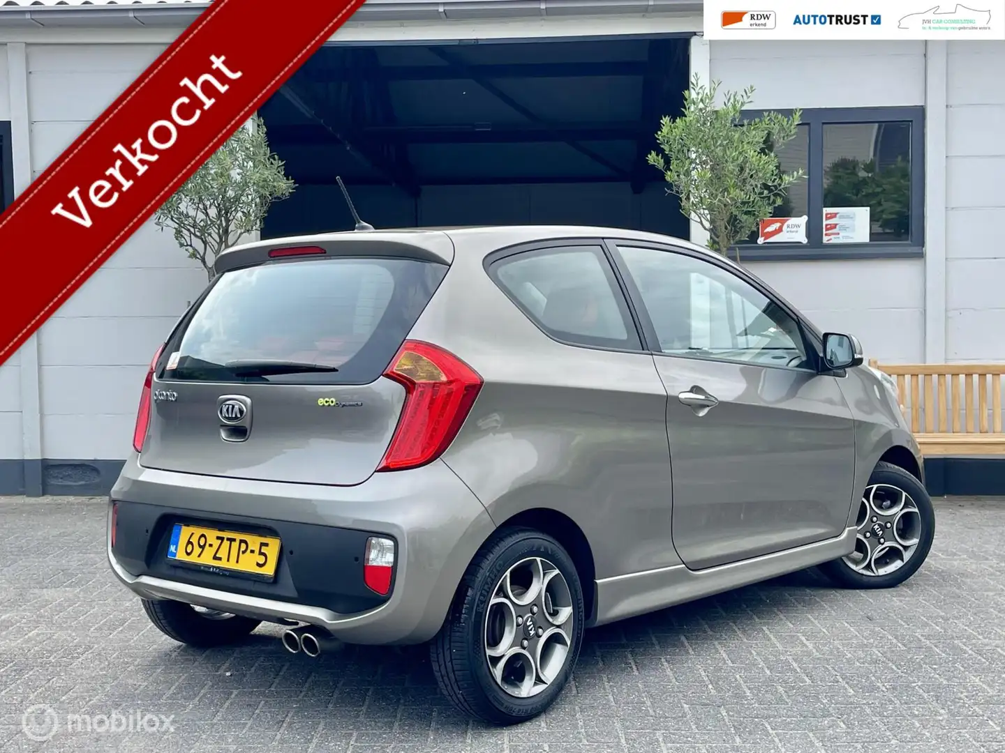 Kia Picanto 1.0 CVVT ISG|RIJKLAAR|LEER|2E EIG|PDC|LMV|GARANT Grijs - 2