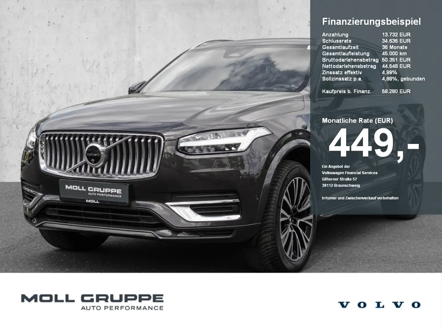 Volvo XC90 T8 AWD Ultimate Bright ACC FLA HUD EL.HECK Grau - 1
