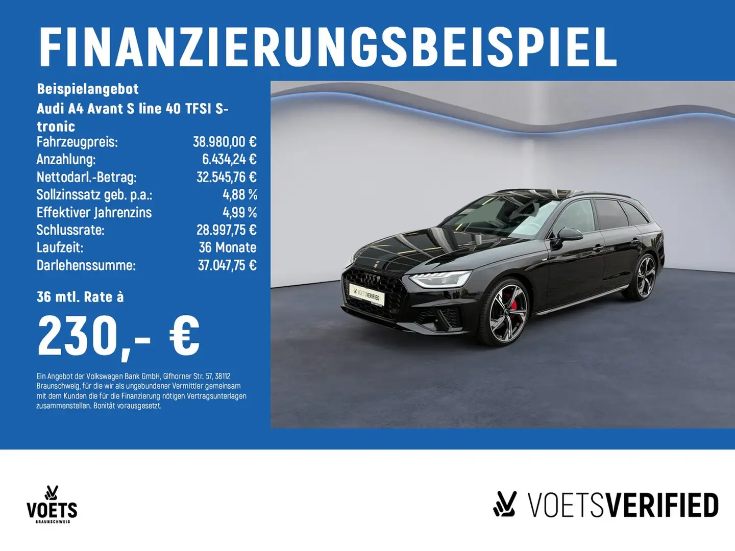 Audi A4 Avant S line 40 TFSI S-tronic AHK+MATRIX-LED+B&O Zwart - 2