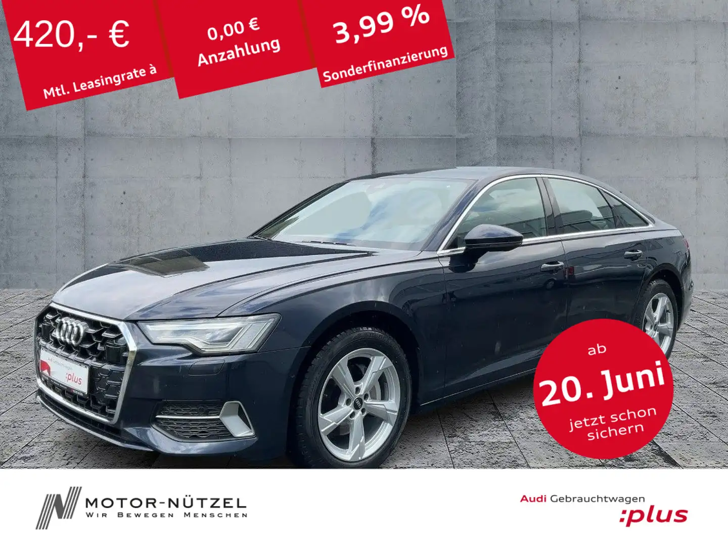 Audi A6 40 TDI S-TR ADVANCED MATRIX+NAV+ACC Blau - 1