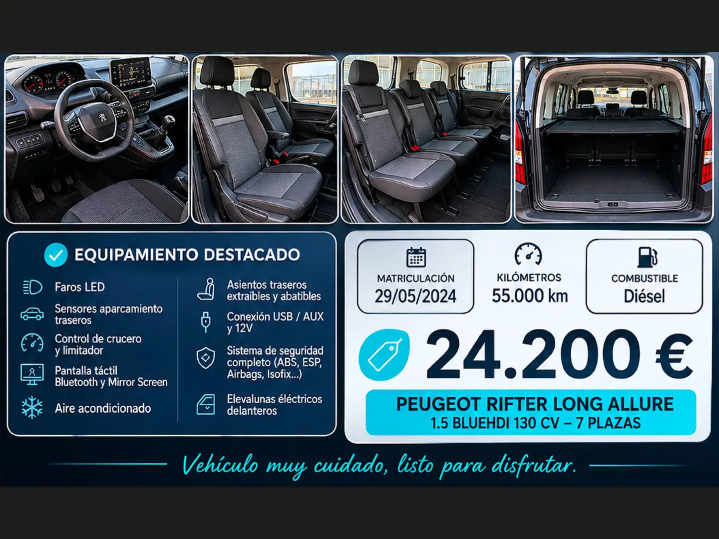 Peugeot Rifter Rifter 1.5BlueHDi S Azul - 2