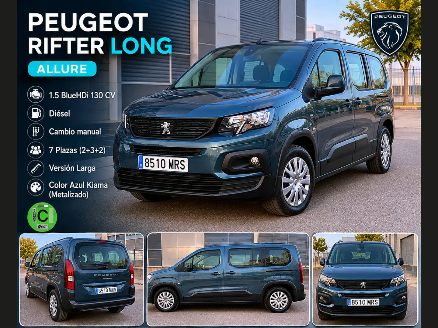 Peugeot Rifter Rifter 1.5BlueHDi S Azul - 1