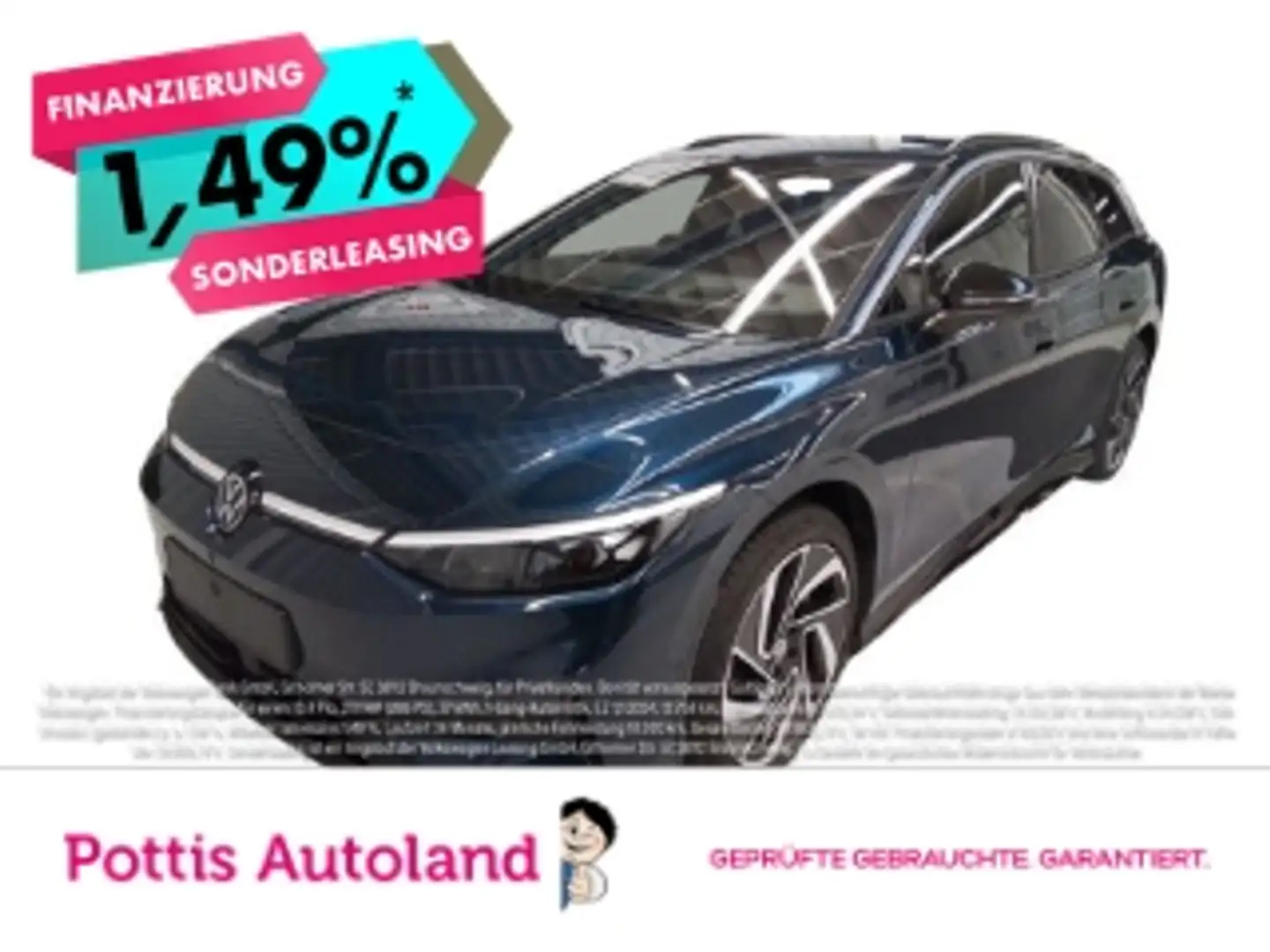 Volkswagen ID.7 Tourer PRO AHK NAVI IQ.LIGHT KAMERA SITZHZG Bleu - 1