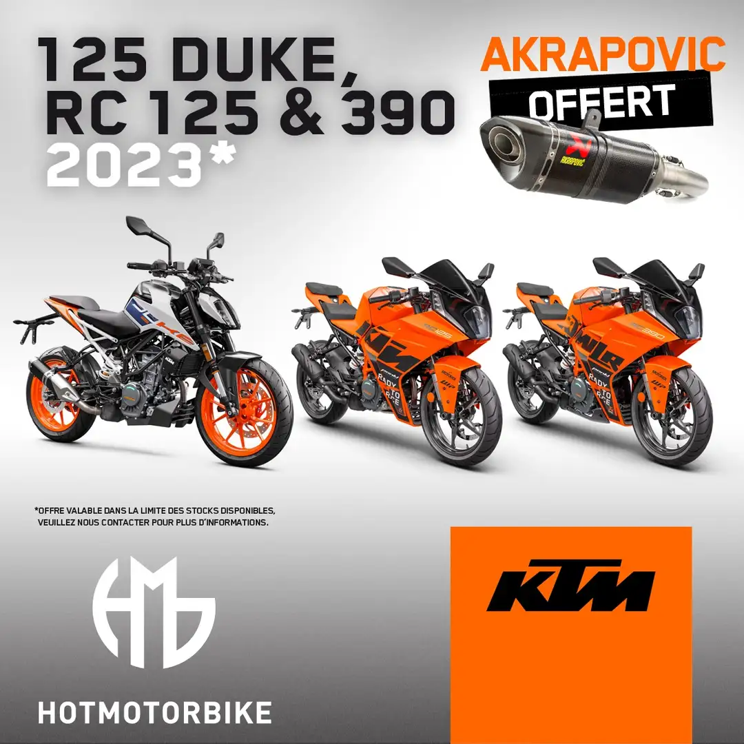 KTM 125 Duke 2023 AKRAPOVIC offert Blanc - 2