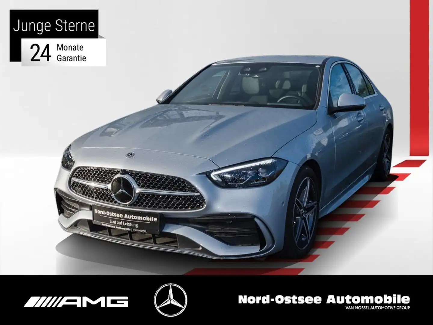 Mercedes-Benz C 220 d AMG KAMERA LED KLIMA SITZHZG Silber - 1