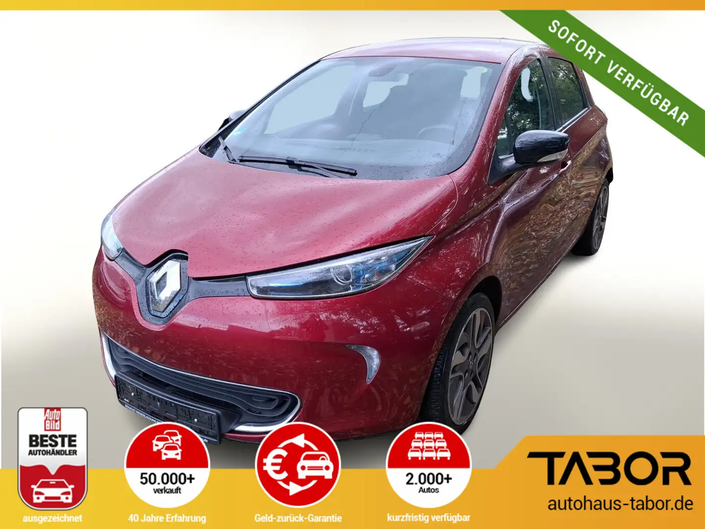 Renault ZOE Q90 Intens Miet-Bat. Nav PDC SHZ Kam Temp Rojo - 1