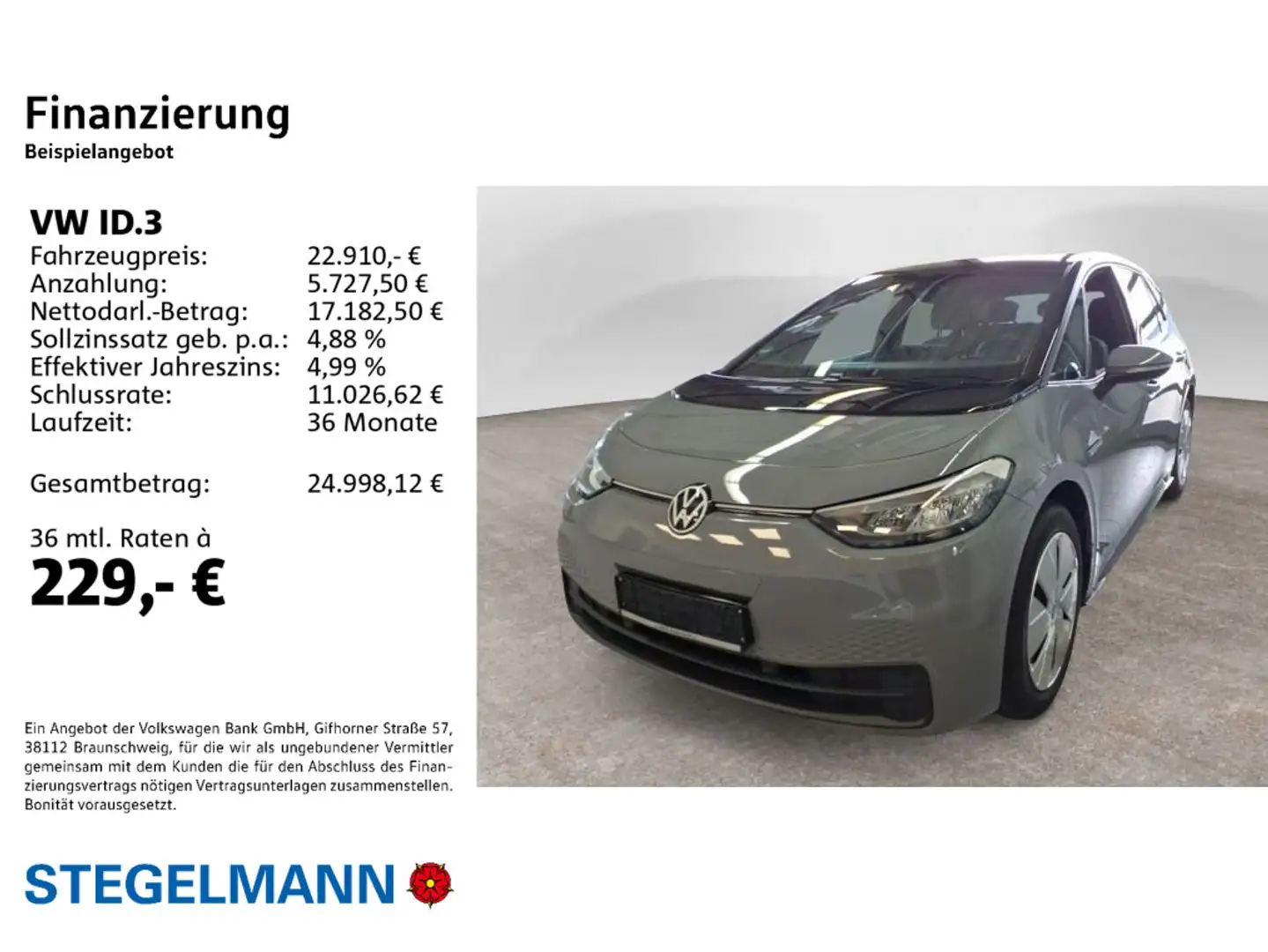 Volkswagen ID.3 Pro 150kW/58kWh *LED*Navi*Kamera* Grau - 2