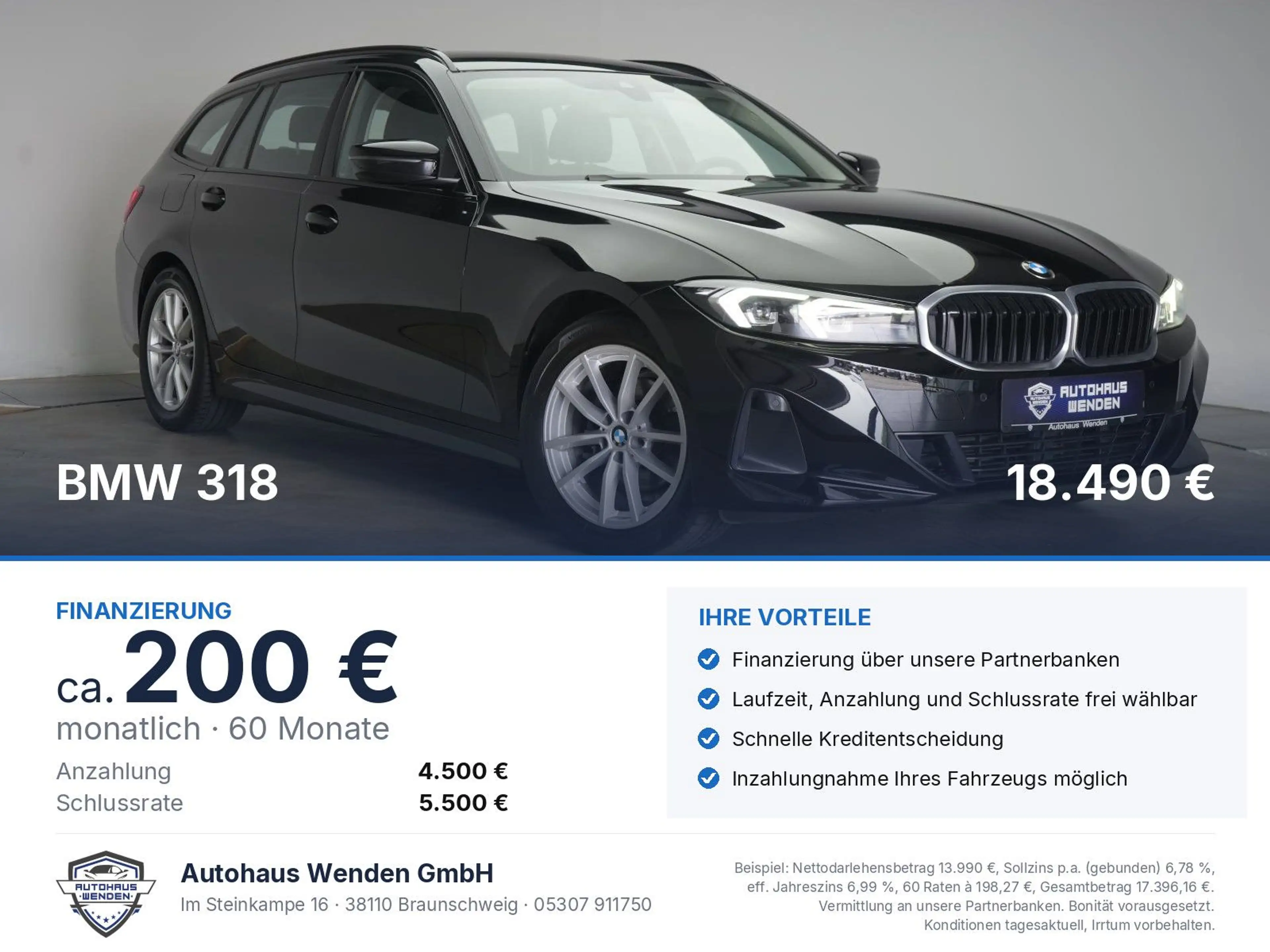 BMW 318 d Touring CarPlay/Temp/Lane/Wide/LED