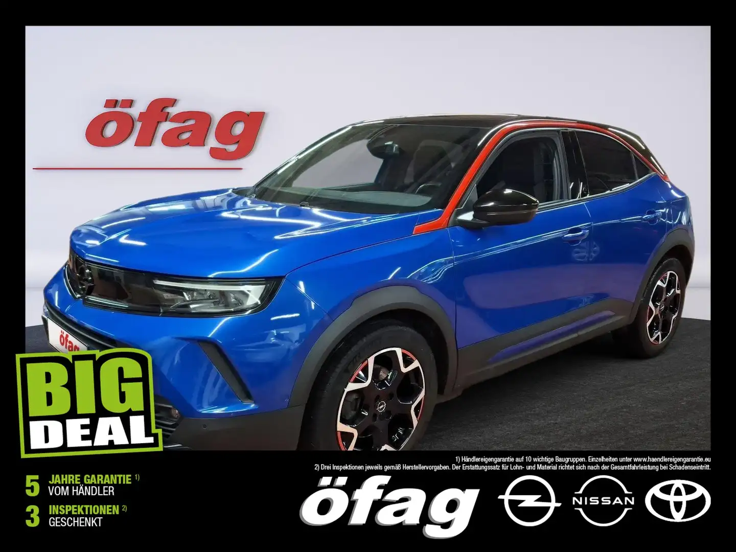 Opel Mokka-E Elektromotor 50kWh Alcantara+LED+Navi+LM Blau - 1