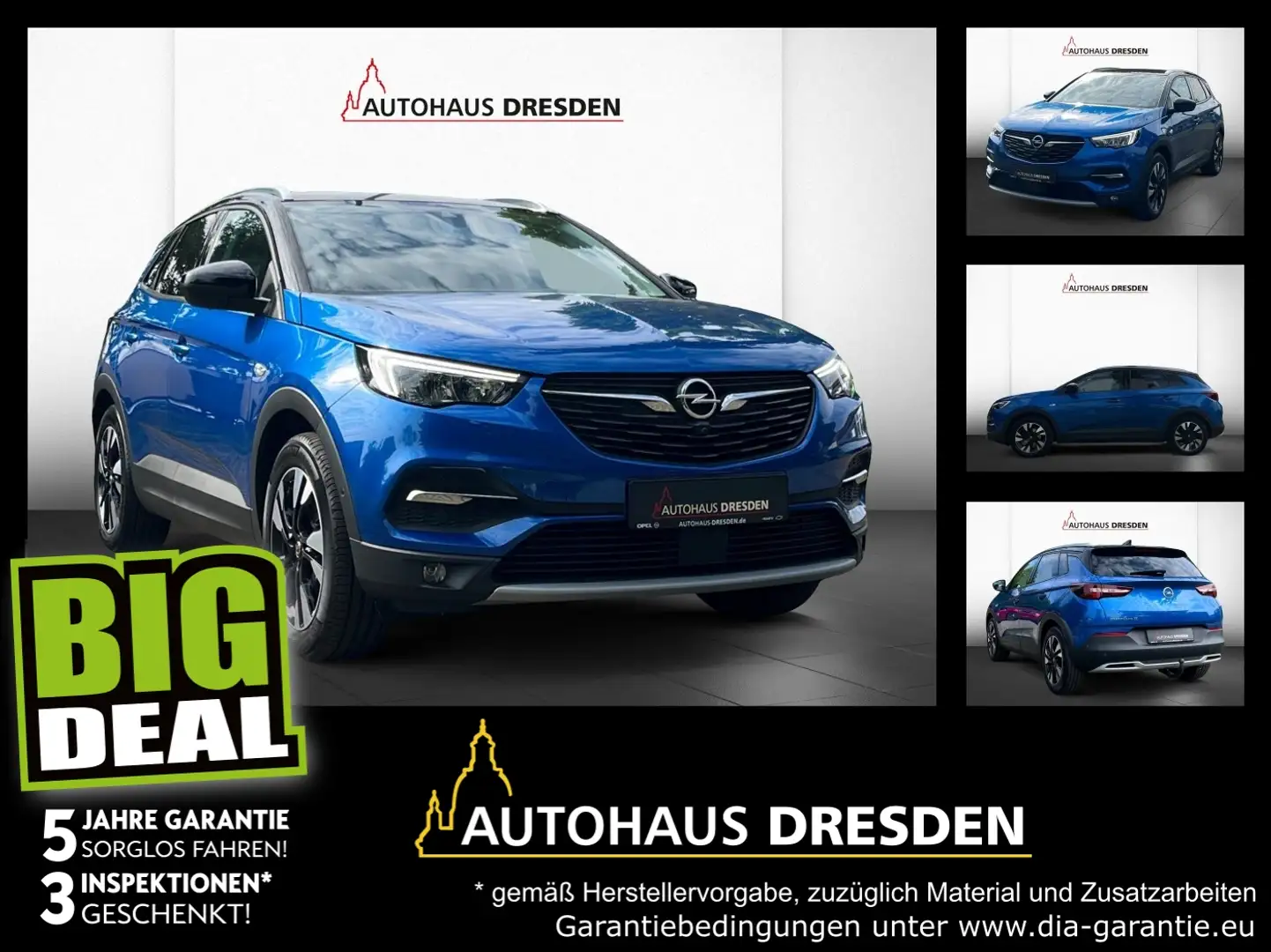 Opel Grandland 1.2 Turbo Elegance FLA 360 ParkAss. Blau - 1