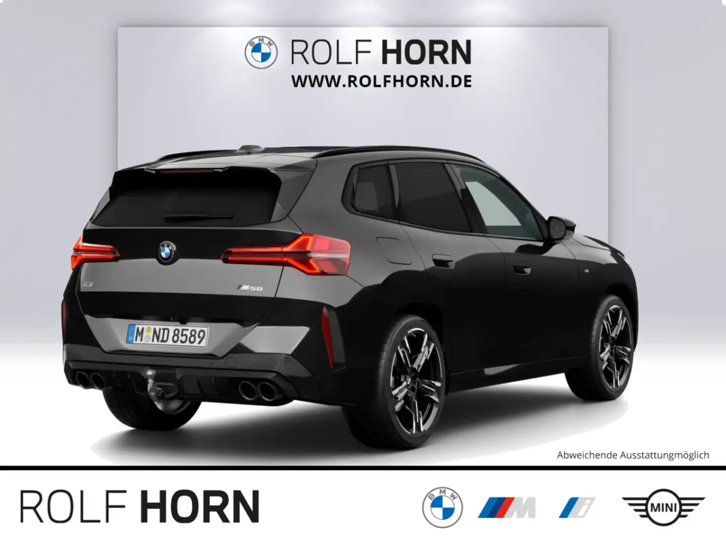 BMW X3 M50 M-Pro AHK Pano HUD SHZ 360 LED har/kar Schwarz - 2