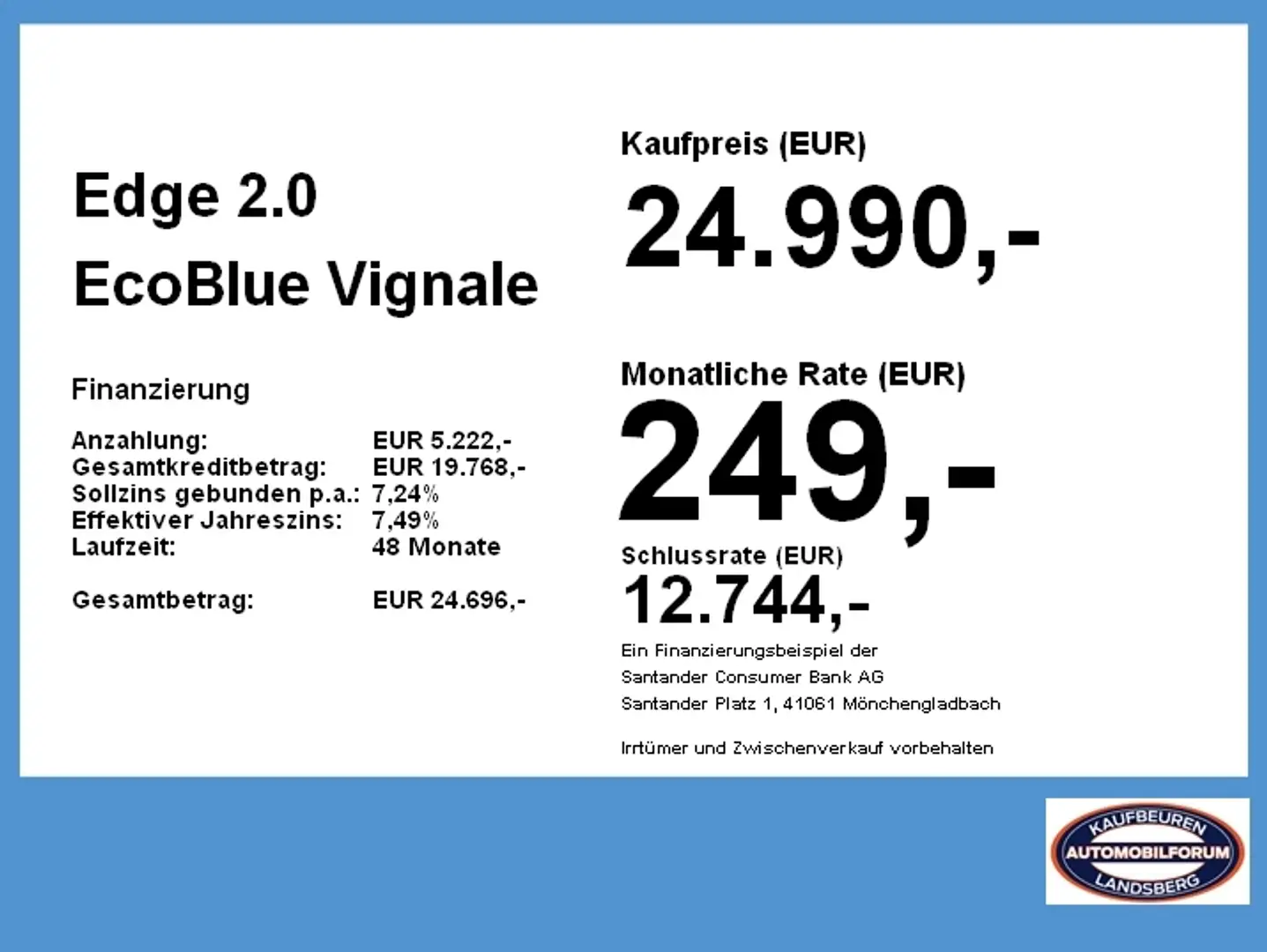 Ford Edge 2.0 EcoBlue Vignale LED Pano StandHzg. AHK - 2