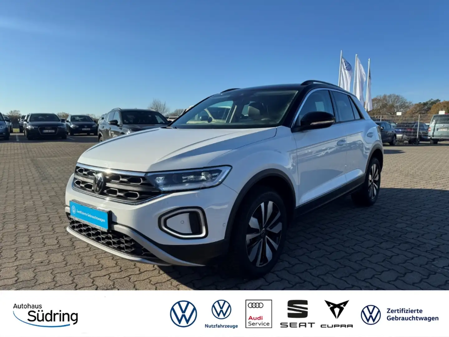 Volkswagen T-Roc GOAL 2.0 TDI DSG AHK Navi Rückfahk. Weiß - 1