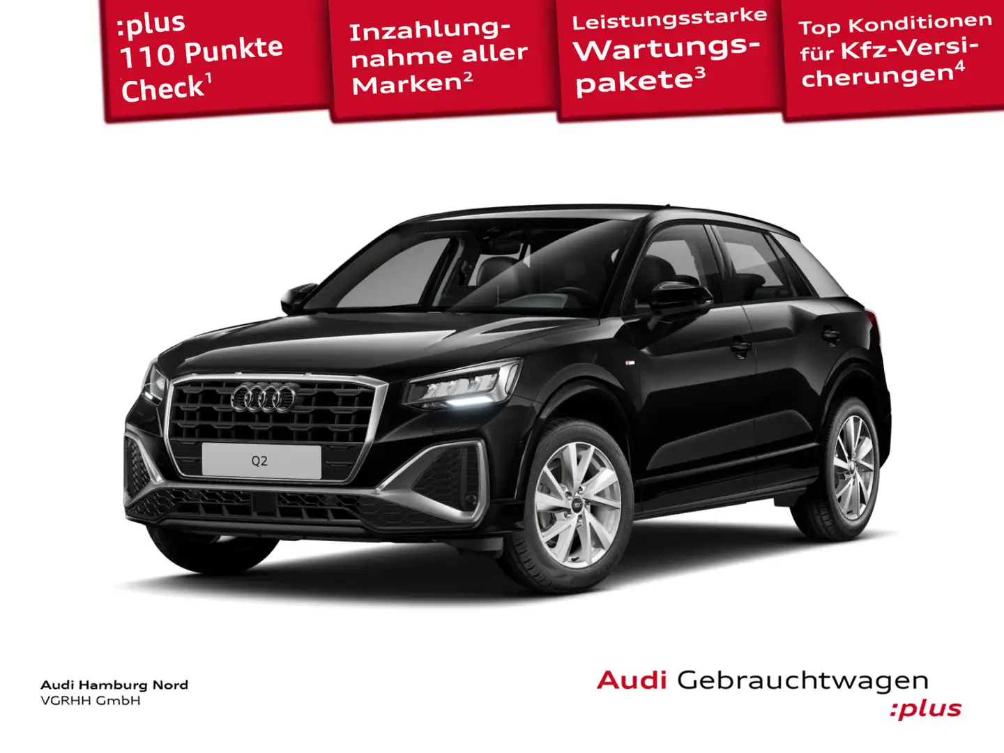 Audi Q2 35 TFSI S line S tronic Nav Sound CarPlay Cam Schwarz - 1