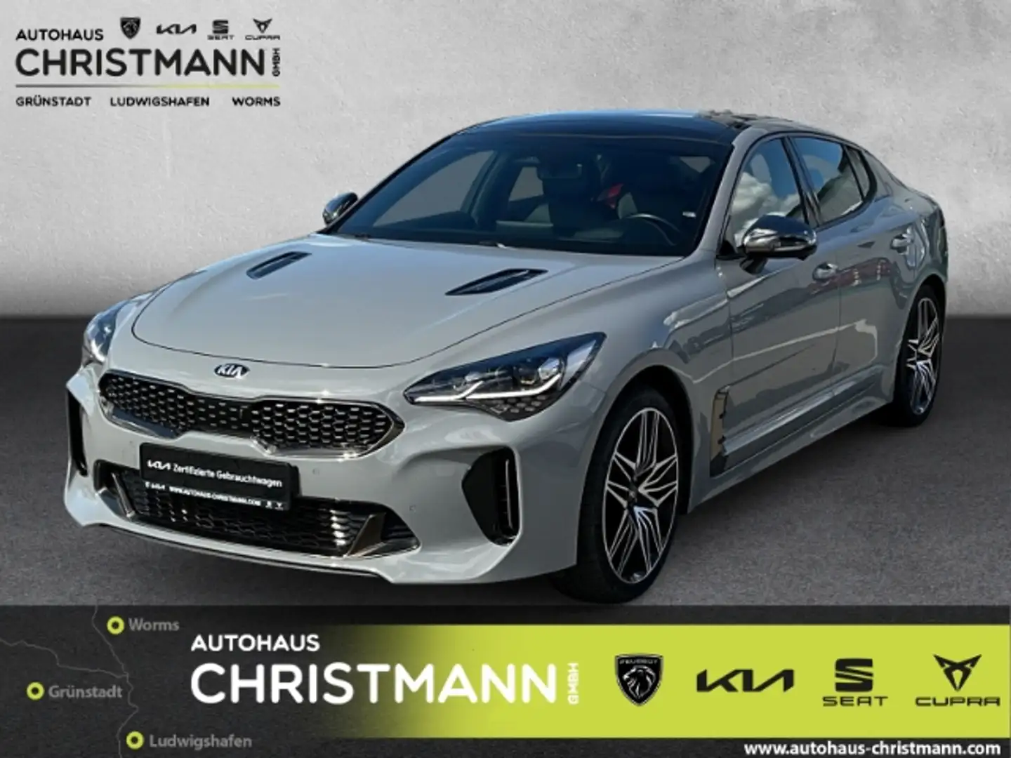Kia Stinger GT 4WD 3.3 V6 T-GDI *BASTUCK-ANLAGE*PANORAMADACH* Zilver - 1