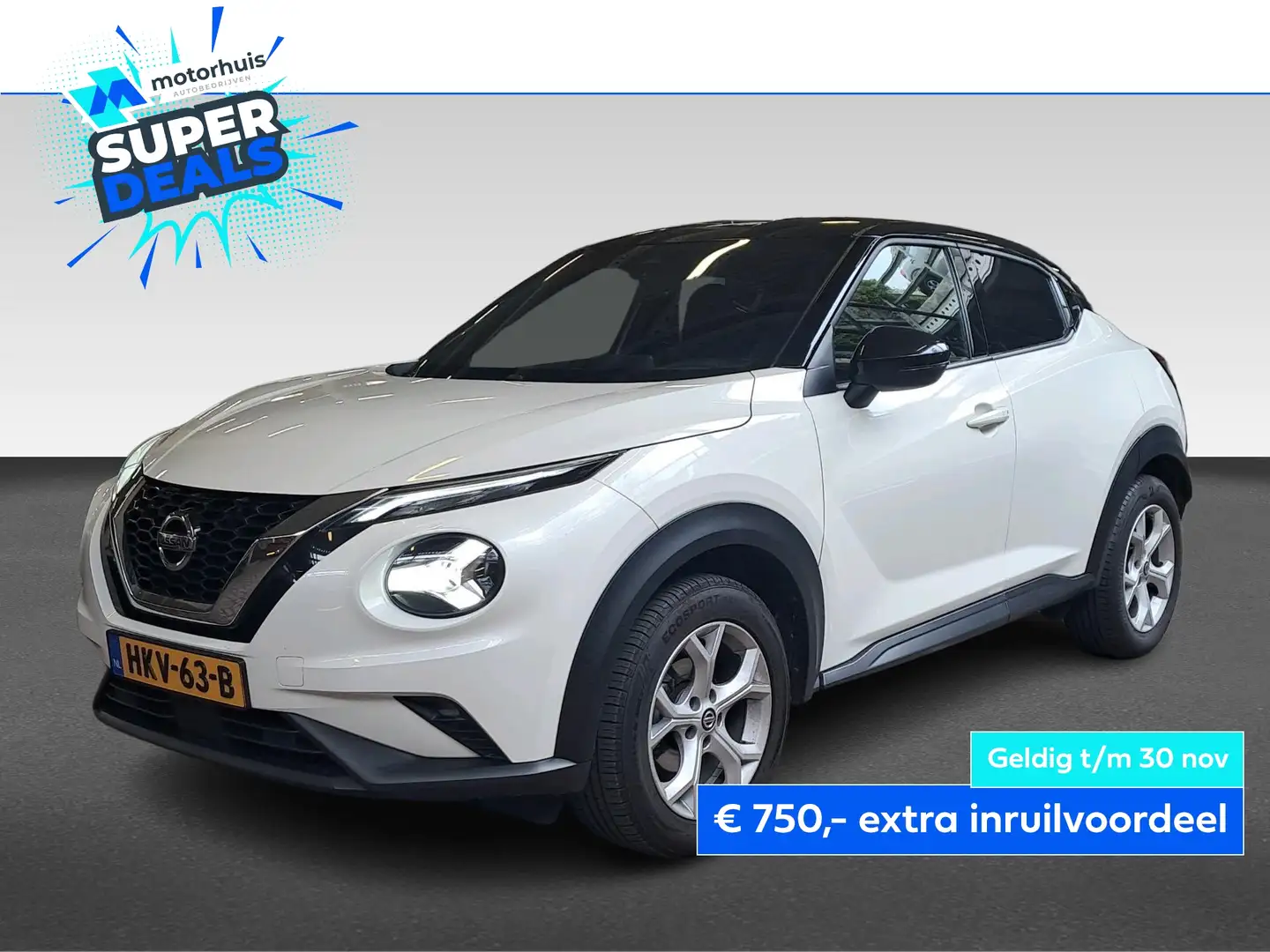 Nissan Juke 1.0 DIG-T 117PK N-CONNECTA ECC CARPLAY CAMERA WINT Blanc - 1