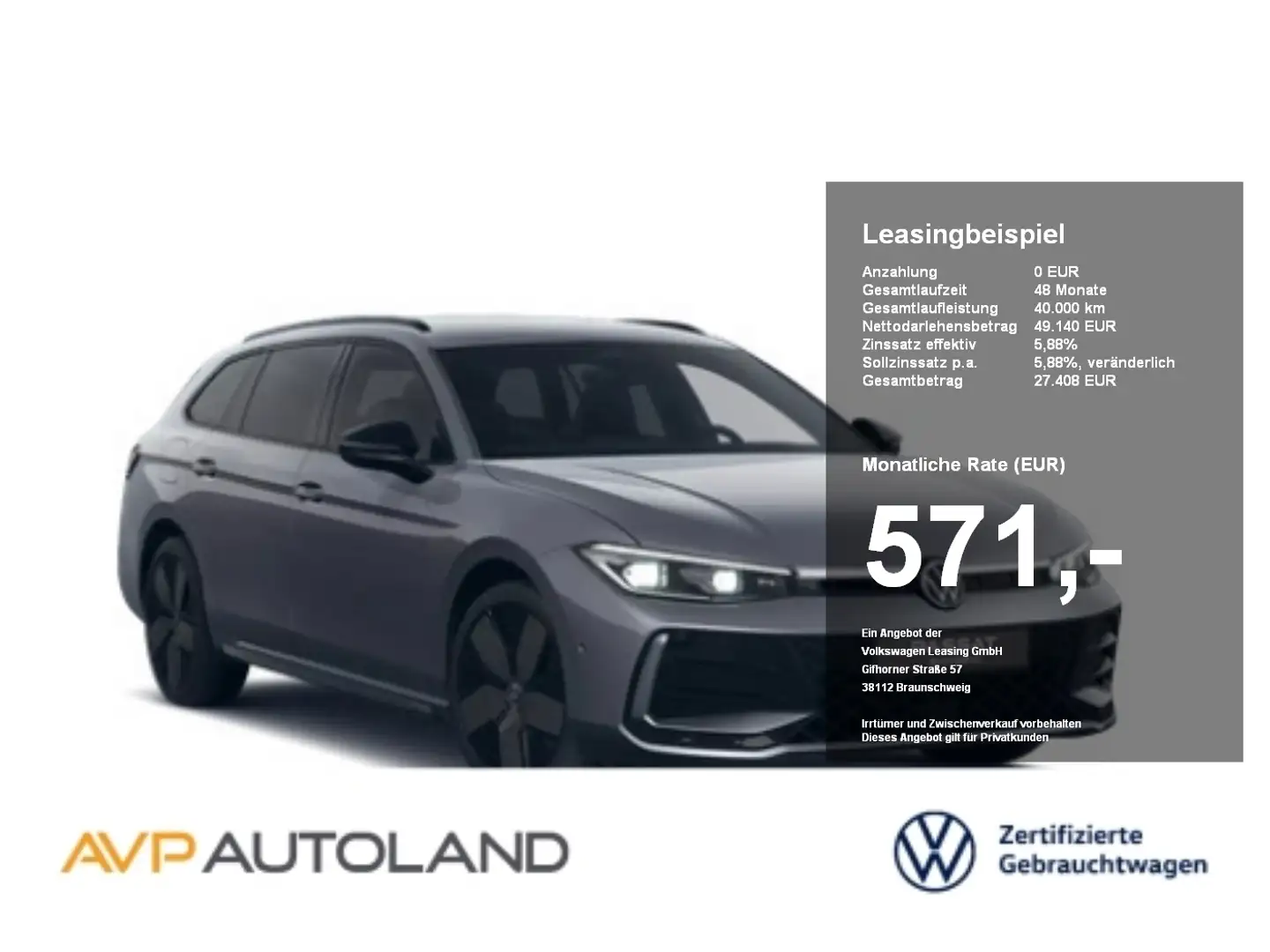 Volkswagen Passat Variant 1.5 TSI eHybrid DSG R-Line | AHK Grau - 1