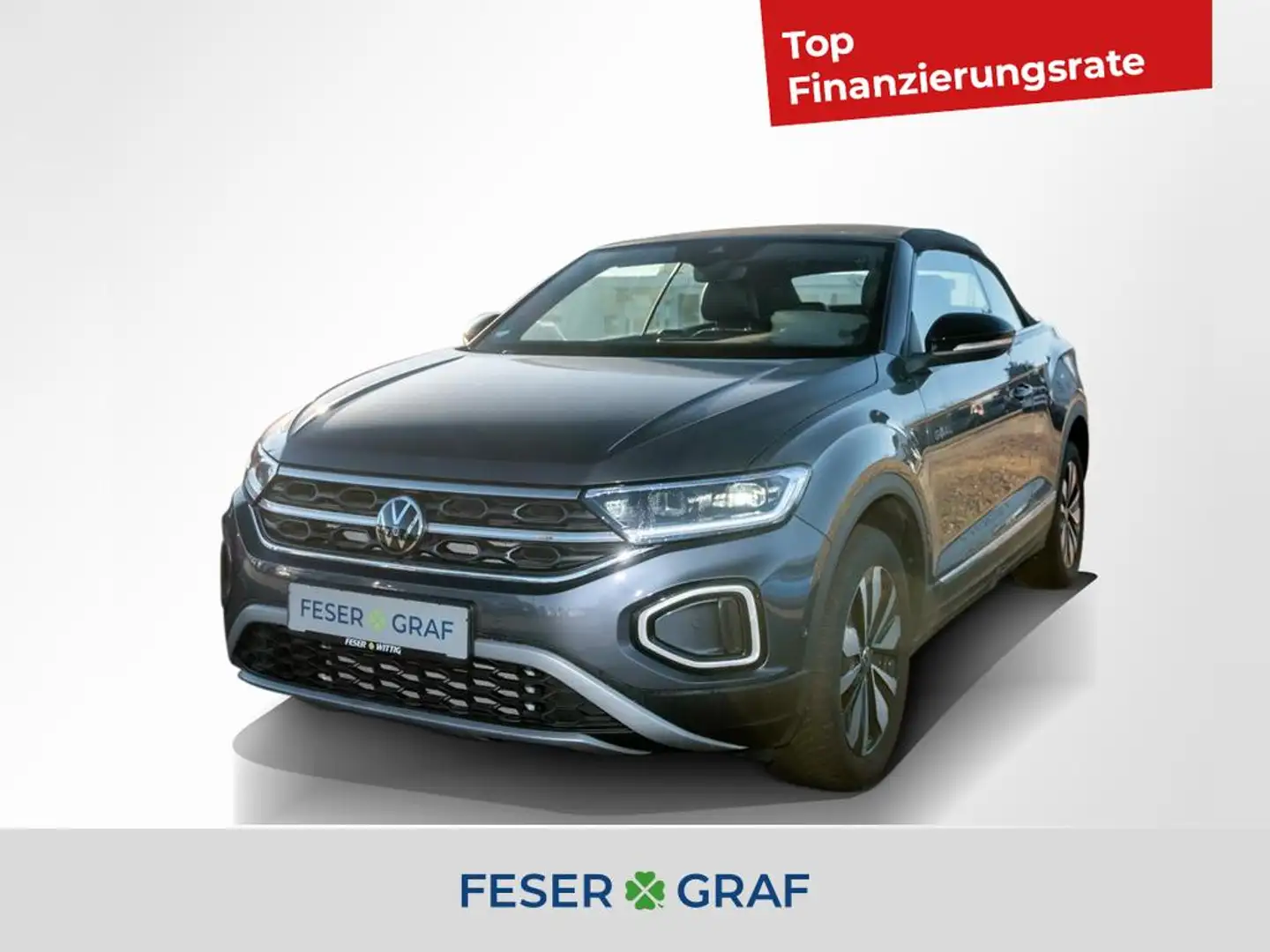 Volkswagen T-Roc Cabriolet 1.5 TSI Goal LED/ACC/AHK/Kamera/Navi Grau - 1