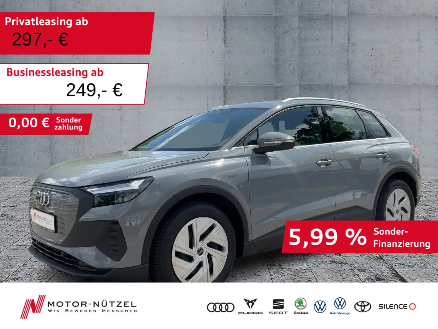 Audi Q4 e-tron 35 LED+PDC+DAB+VC+MFL+19" Grau - 1
