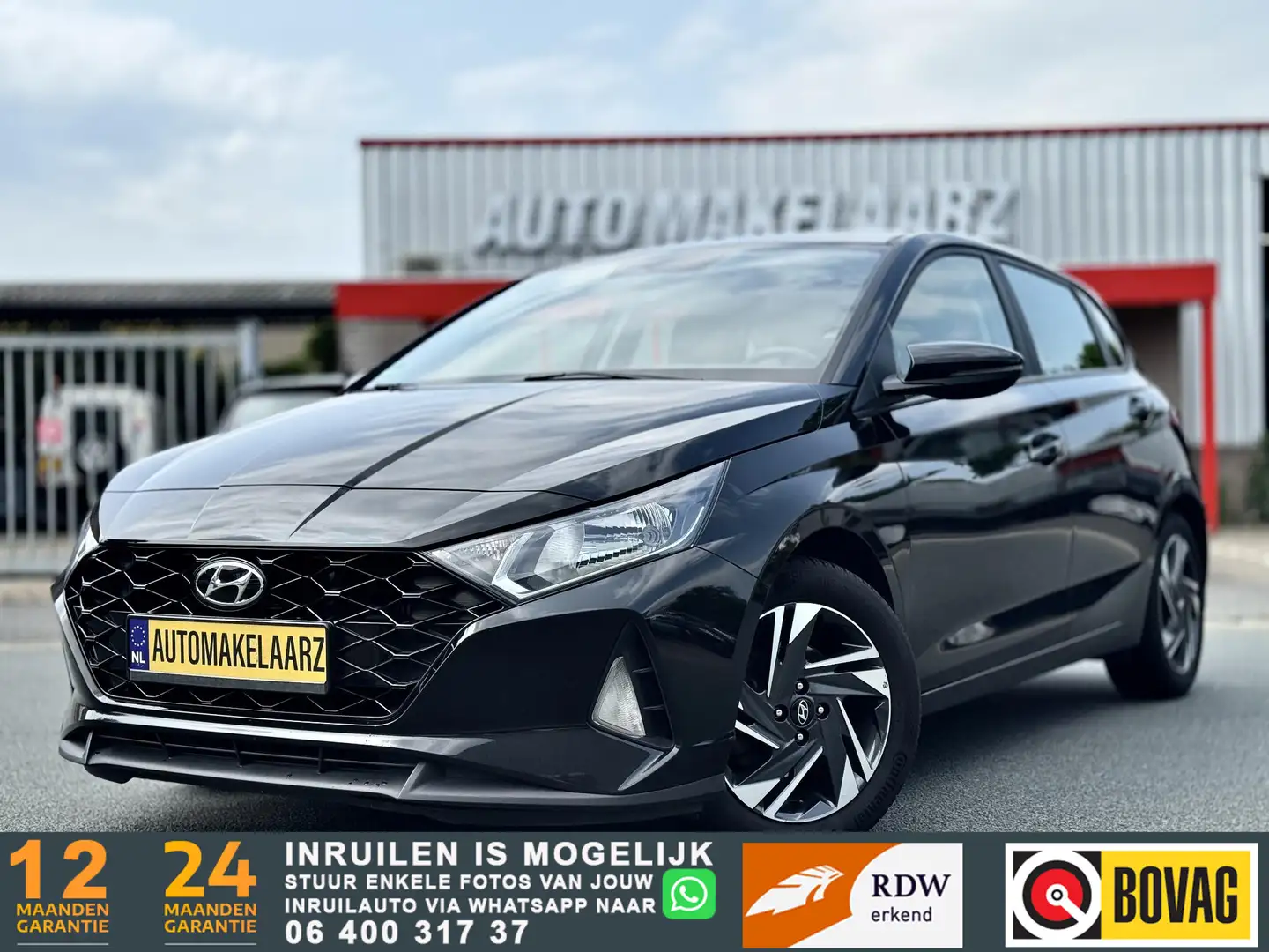 Hyundai i20 1.0 T-GDI Premium BTW AUTO SFEERVERLICHTING CAM Schwarz - 1