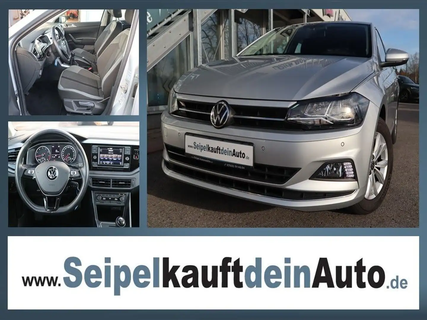 Volkswagen Polo VI Highline 1.0 TSI*1.HAND*SHZ*PDC*DAB* Silber - 1
