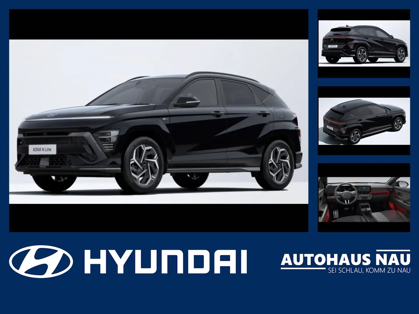 Hyundai KONA 1.6 T-GDI N Line Inkl. Rückfahrkamera uvm. Zwart - 1