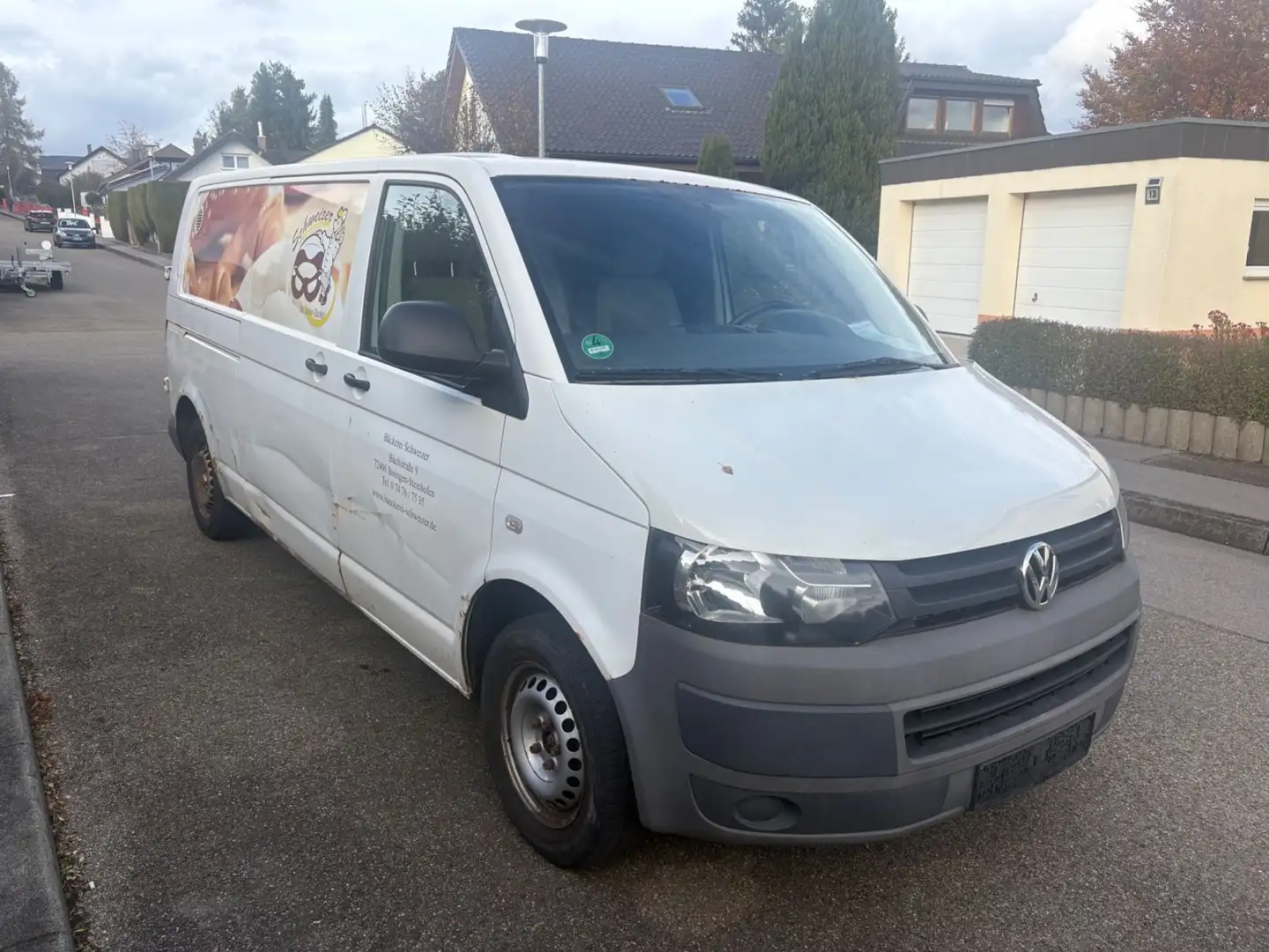 Volkswagen T5 Transporter Kasten lang 2,0 TDI EURO 5 2 HAND Weiß - 2