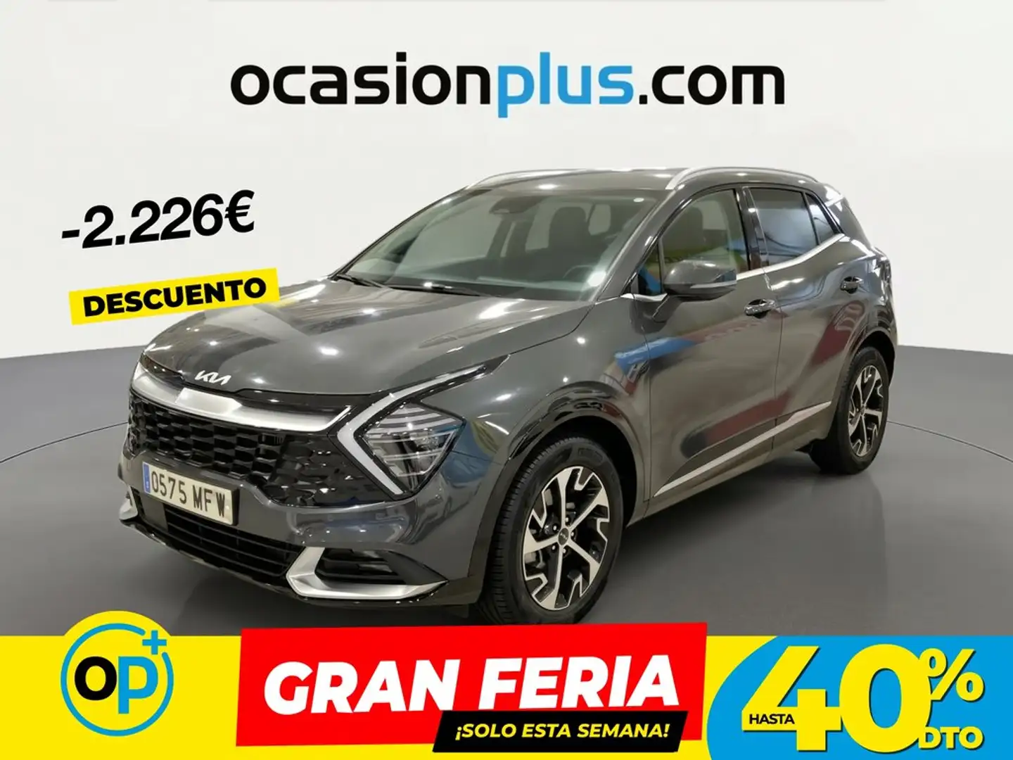Kia Sportage 1.6 T-GDi HEV Tech Gris - 1