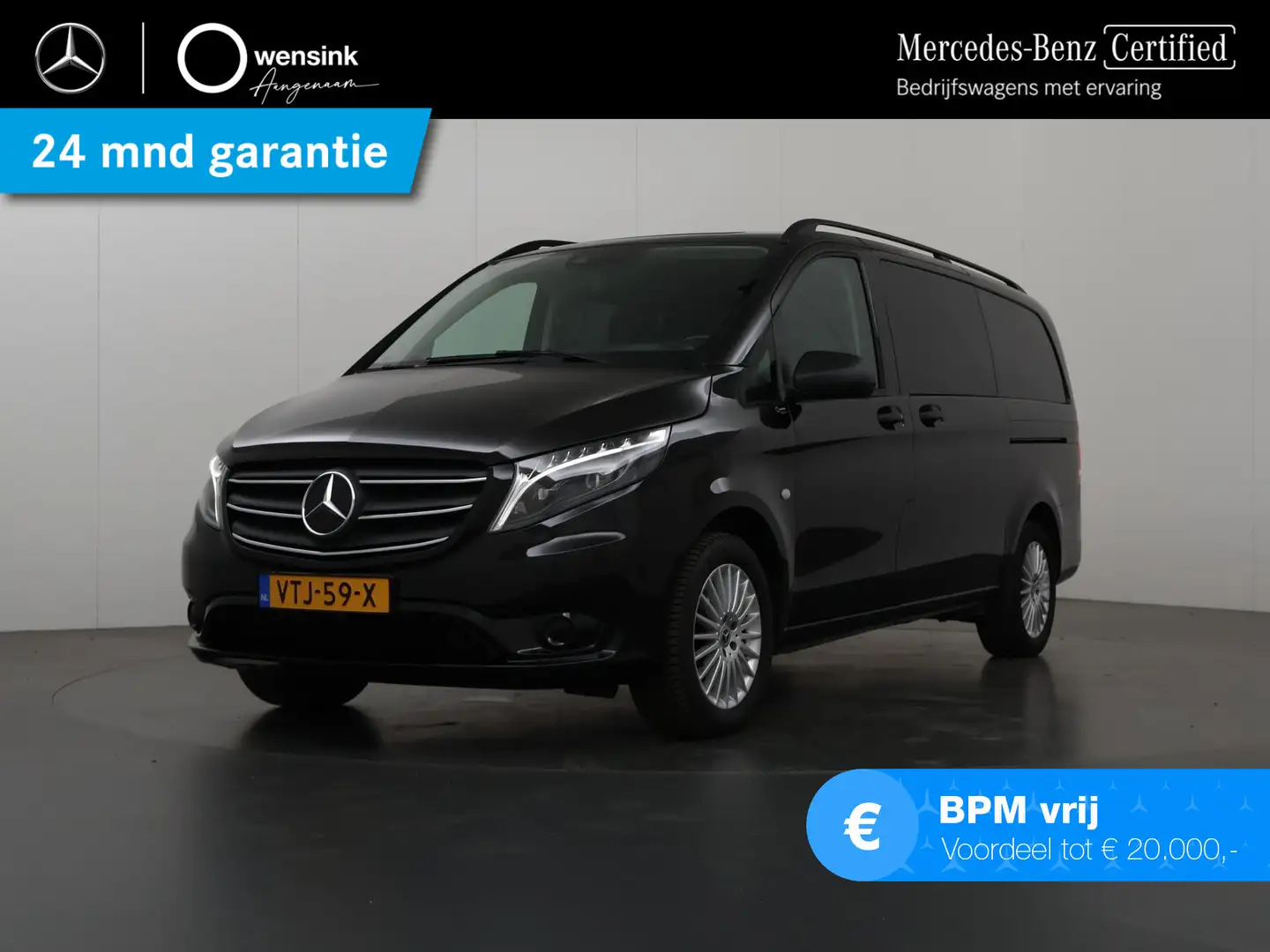 Mercedes-Benz Vito 114 CDI Aut. | Lang L2 | Dubbele Cabine | Navigati Negro - 1