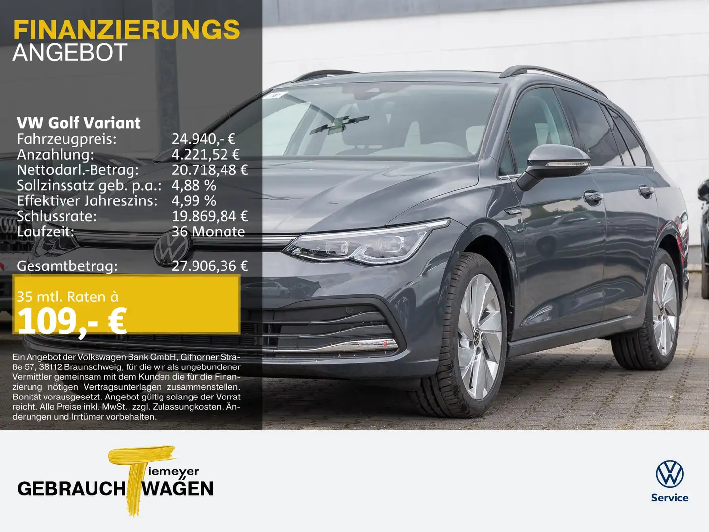 Volkswagen Golf Variant 2.0 TDI DSG STYLE LED KAMERA NAVI Grau - 1