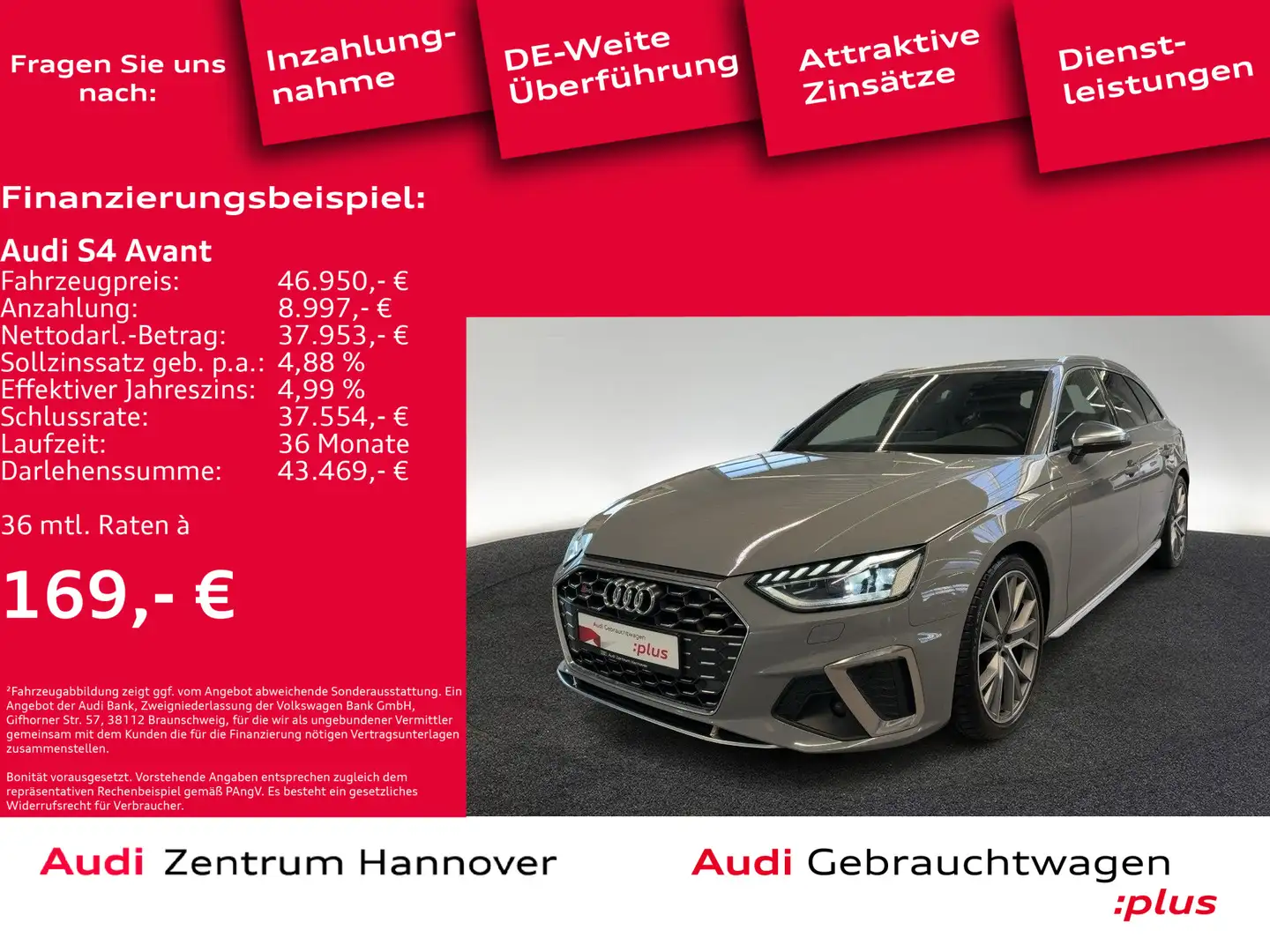 Audi S4 3.0 TDI quattro Matrix B&O Kamera AHK M Gri - 2