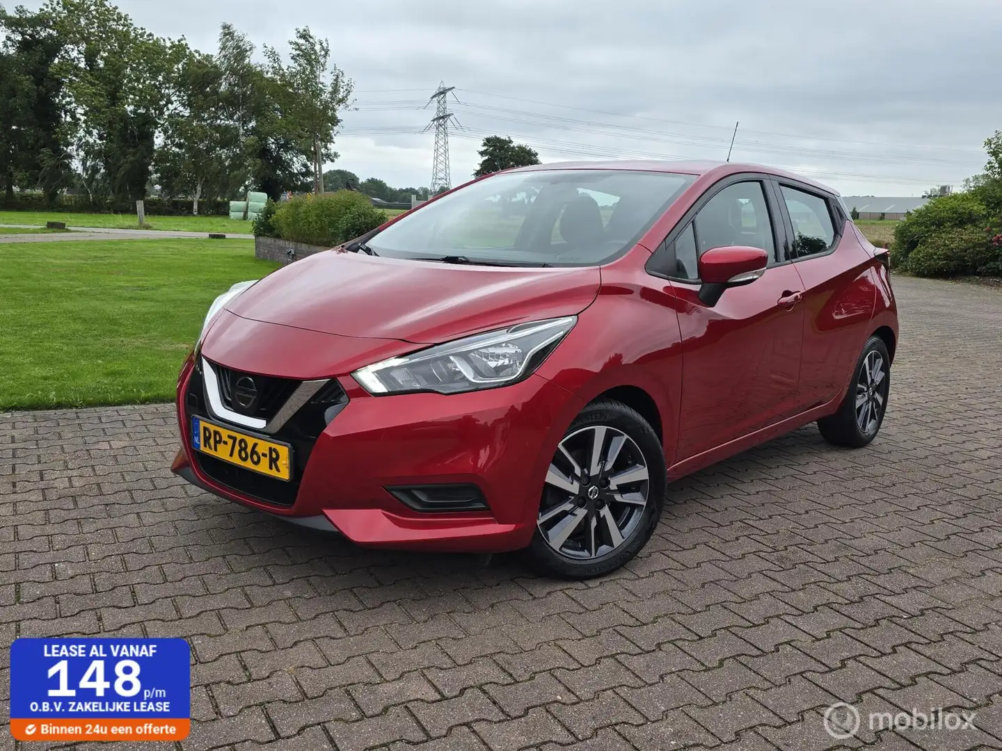 Nissan Micra 0.9 IG-T Acenta/NAVI/CRUISE/PDC/RIJKLAAR Rood - 1
