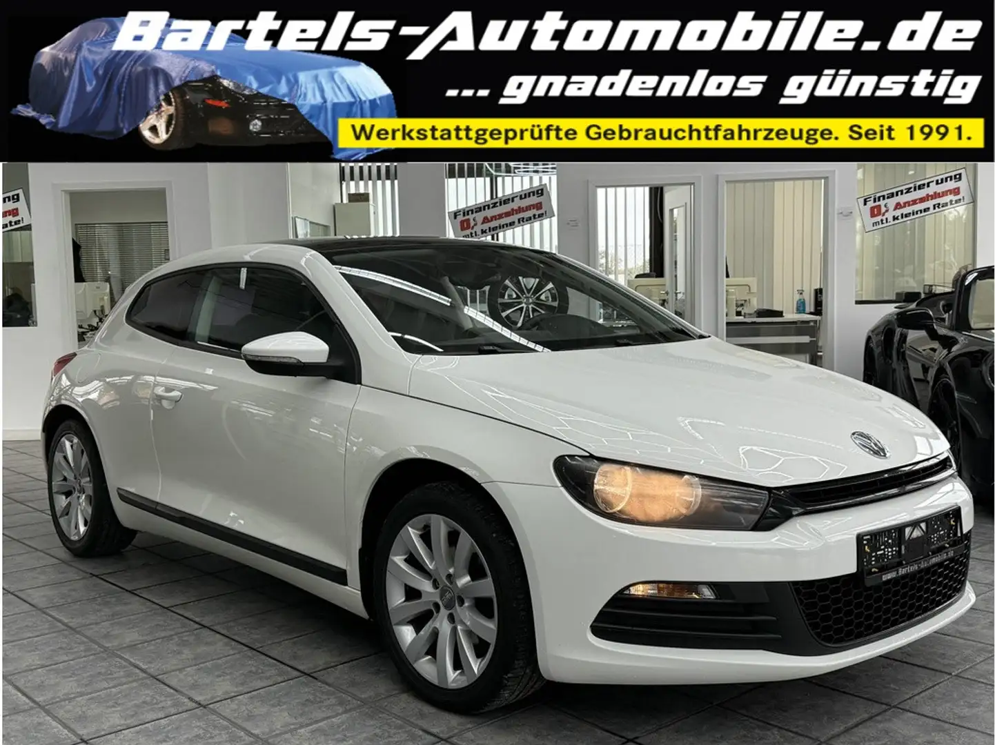 Volkswagen Scirocco 2.0 TDI, Klimaautomatik, Panorama, PDC Weiß - 1