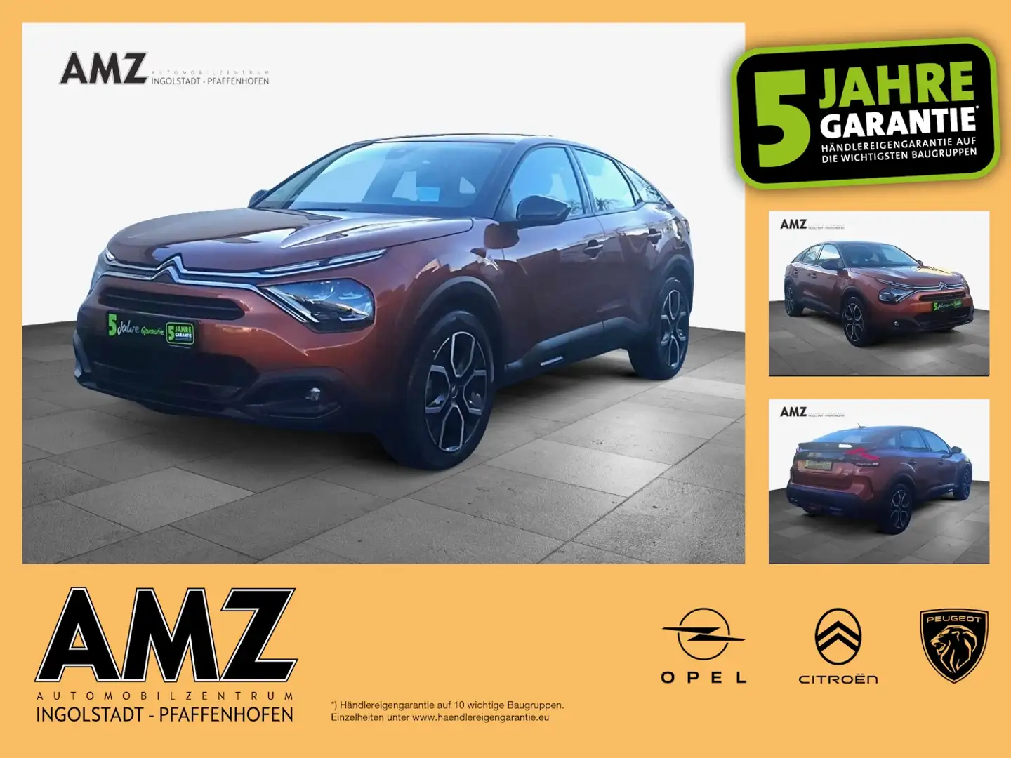 Citroen C4 ë Feel Pack 136PS HUD NAVI KlimaA W-Paket KAM Orange - 1