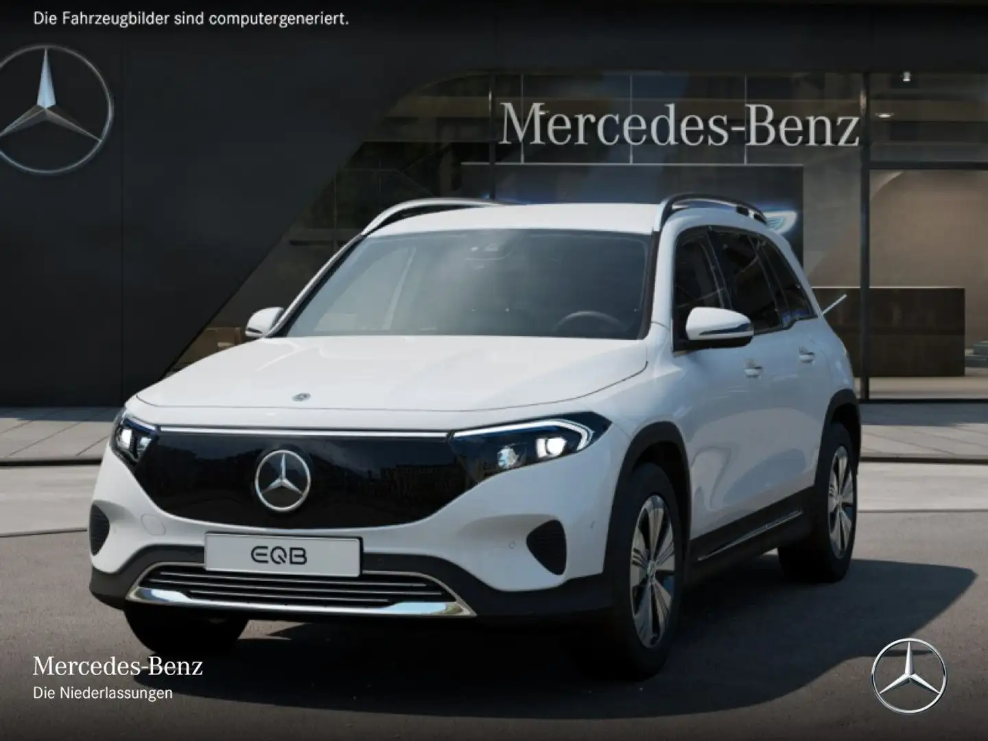 Mercedes-Benz EQB 300 4M PROG+PLUS-PAKET+AHK+KAMERA+KEYLESS+SPUR Weiß - 2