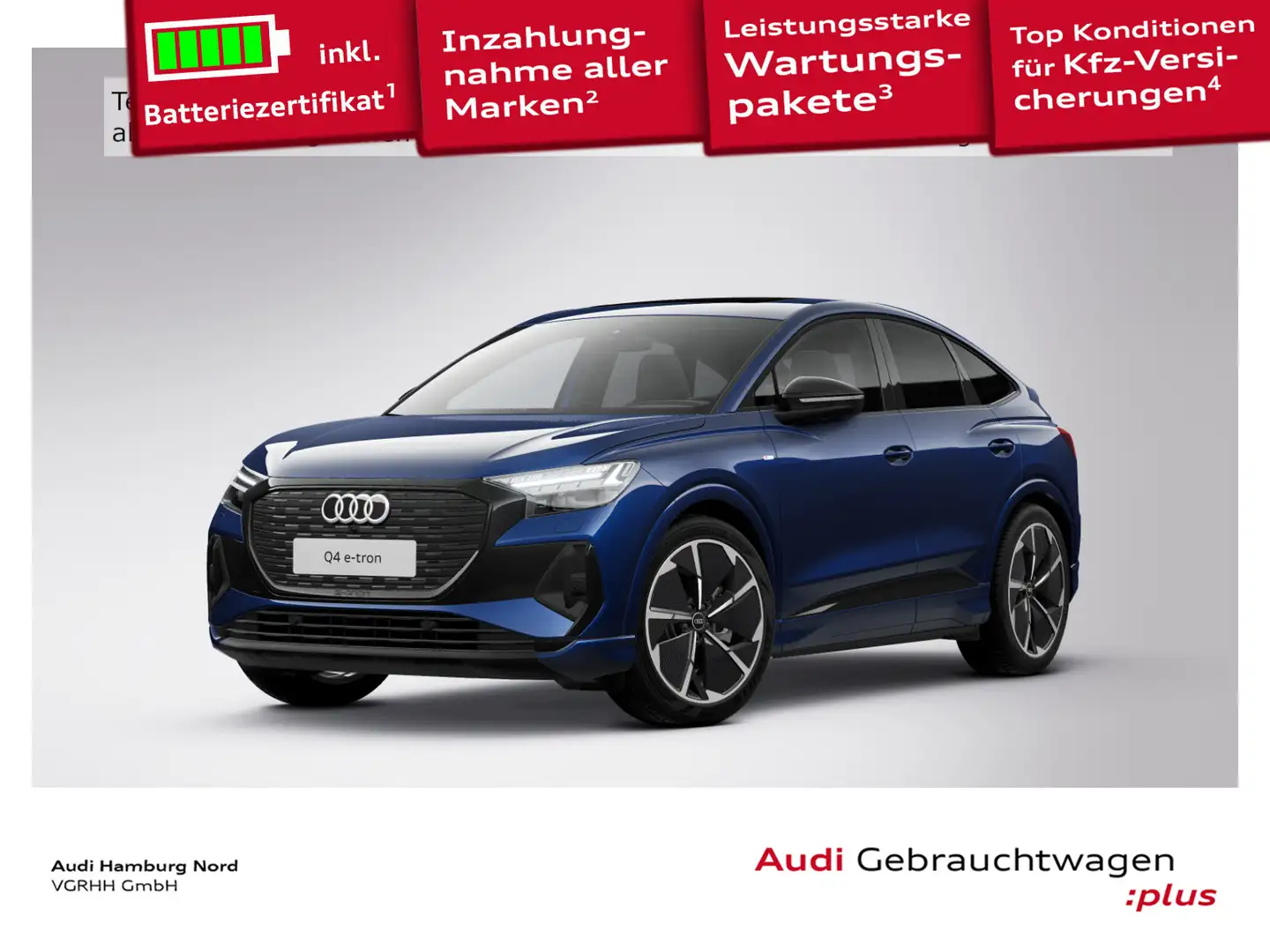 Audi Q4 e-tron Q4 Sportback 50 e-tron quattro Matrix Panrama Le Bleu - 1