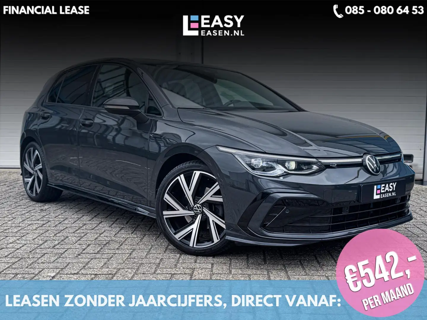 Volkswagen Golf 1.5 eTSI R-Line Pano / Keyless / IQ Light / Blinds Grijs - 1