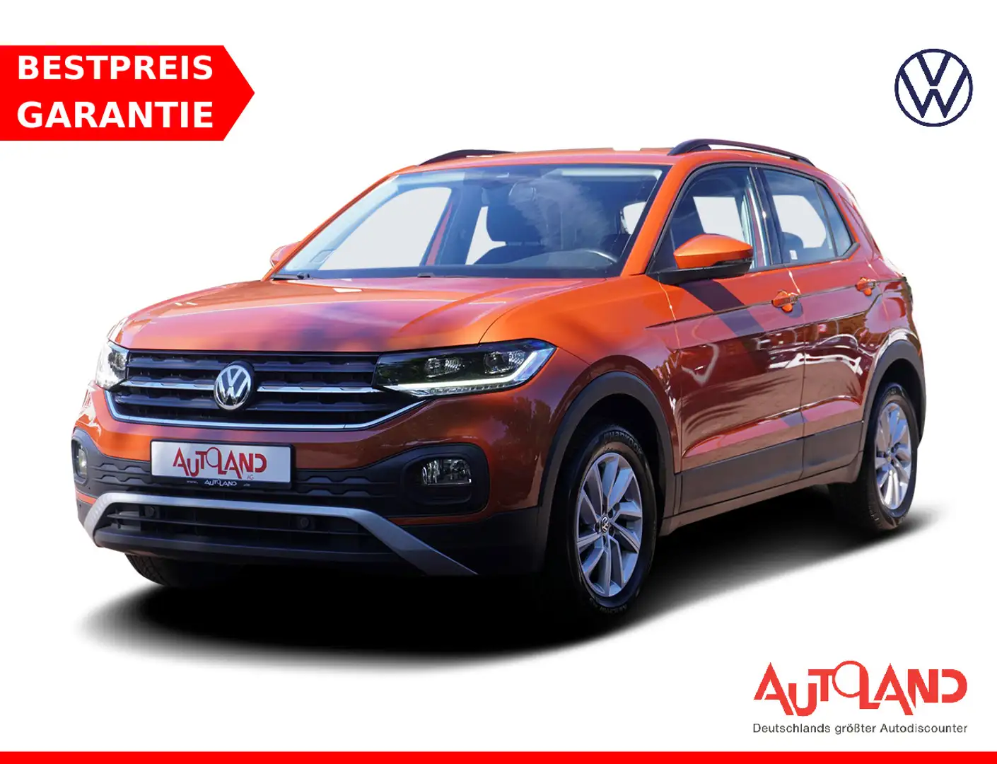 Volkswagen T-Cross 1.0 Life LED Navi Klimaaut. Totwinkel Orange - 1