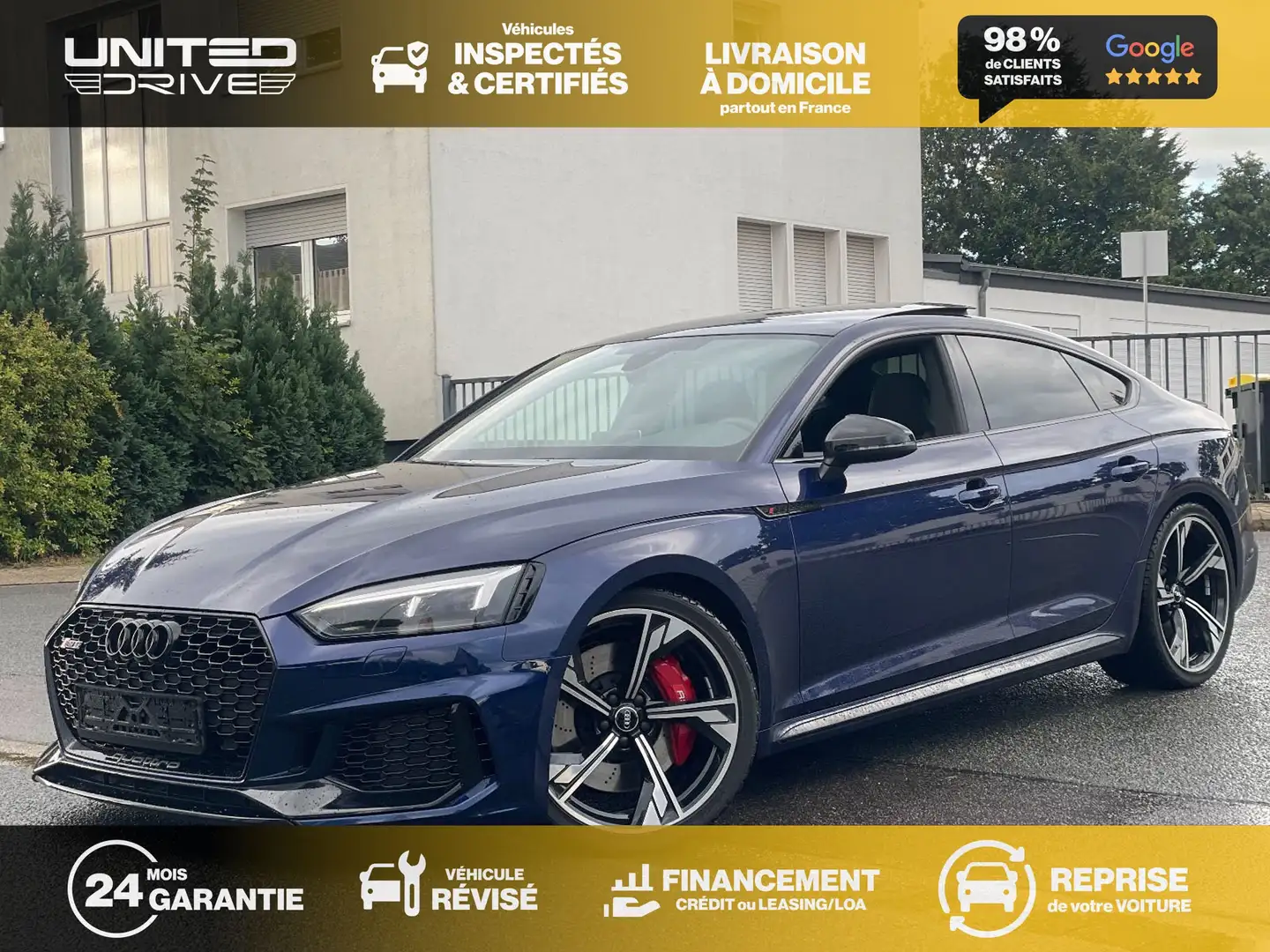 Audi RS5 Sportback V6 2.9 TFSi 450 Tiptronic 8 Quattro Bleu - 1
