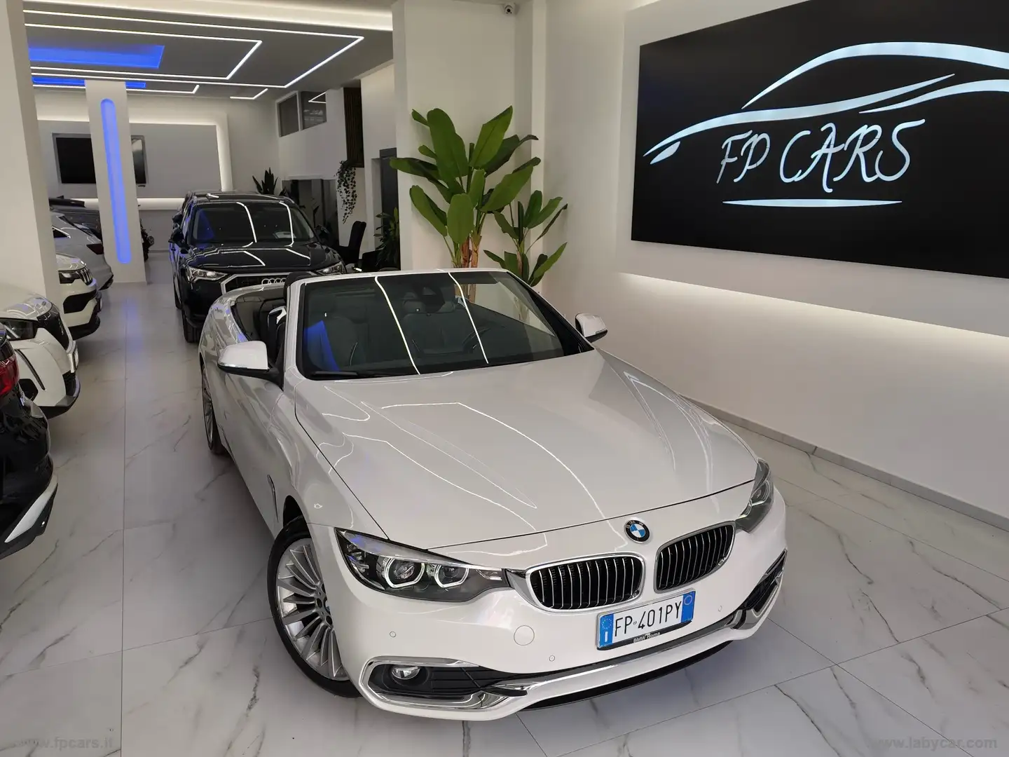 BMW 420 420d Cabrio Luxury Blanc - 1