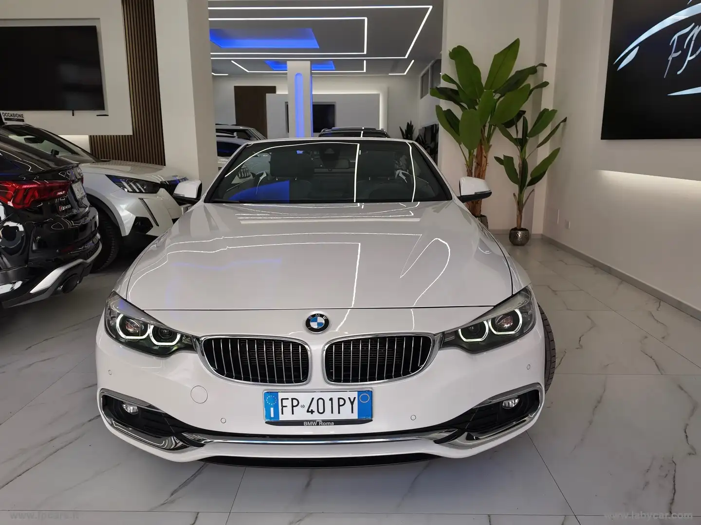 BMW 420 420d Cabrio Luxury Blanc - 2